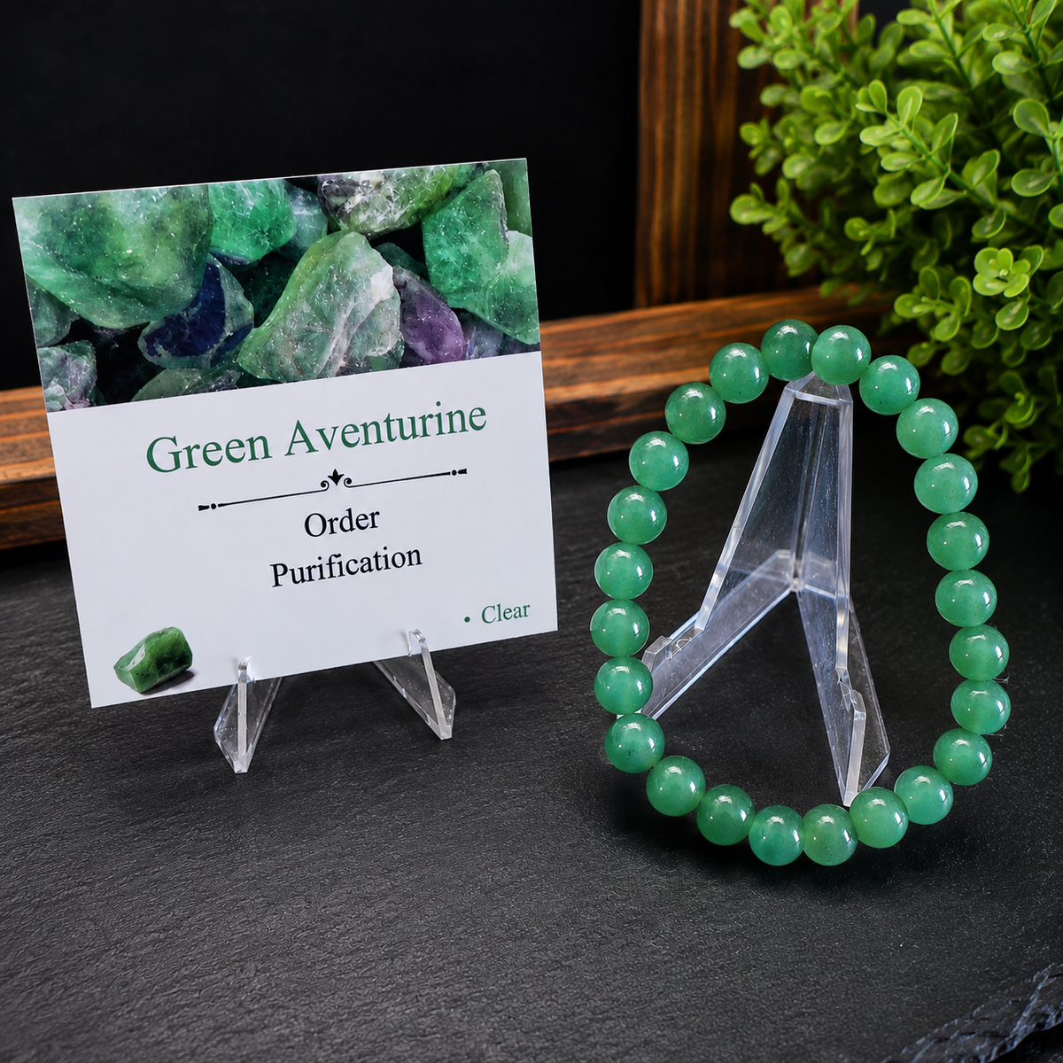 Green Aventurine Beaded Stretch Bracelet
