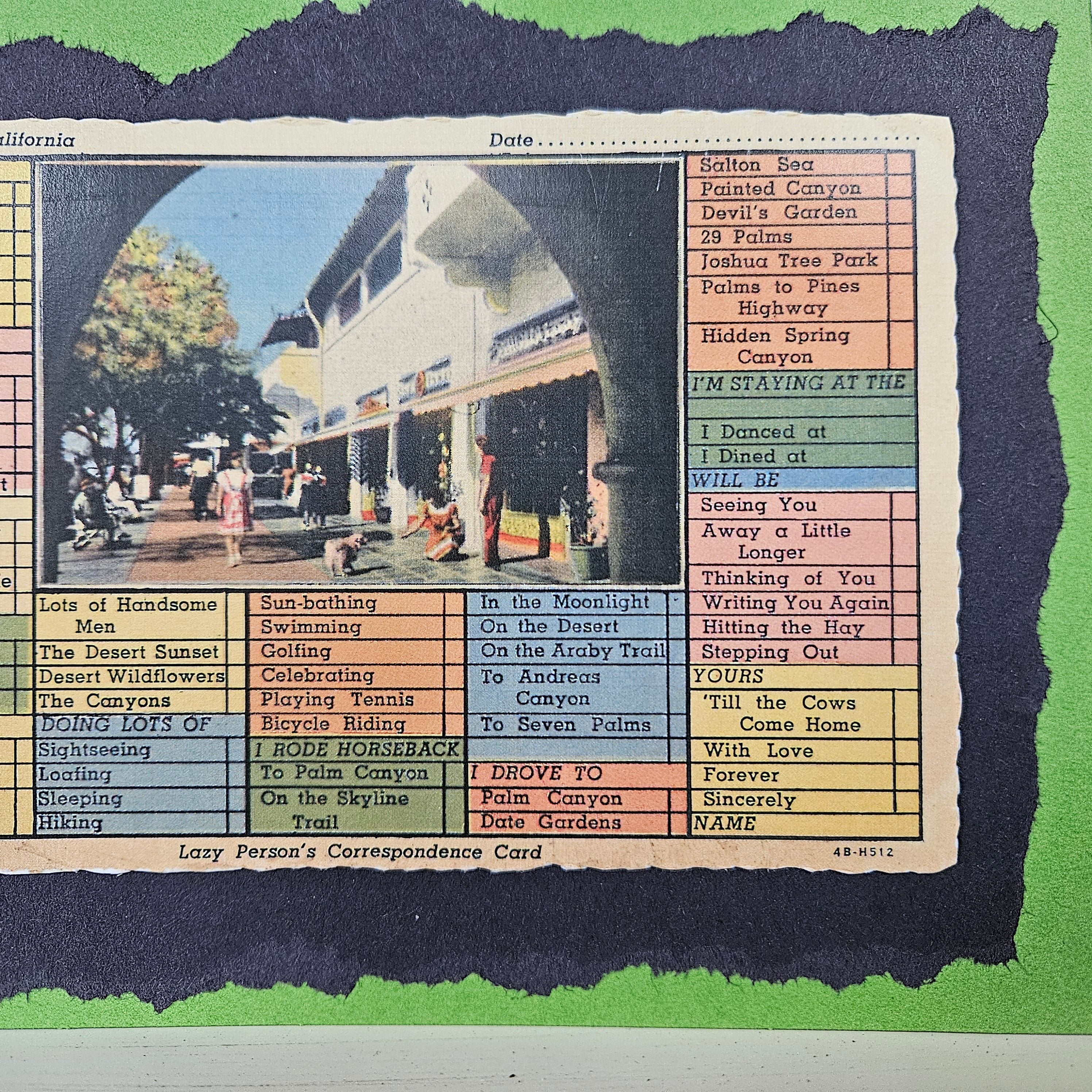 Beautifully Hand Crafted Custom Created Greeting Card Series by Diane Stegman "Lazy Person's Correspondence Card"