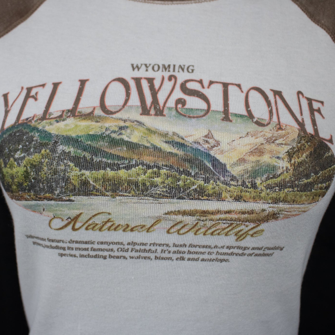 Social Culture Wyoming YellowStone Natural WildLife Mini -T Size Large