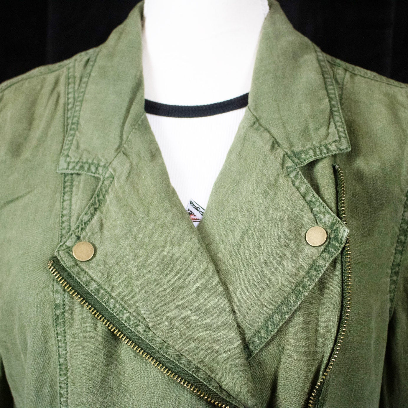 Cynthia Rowley Army Green Zip-up Size Large