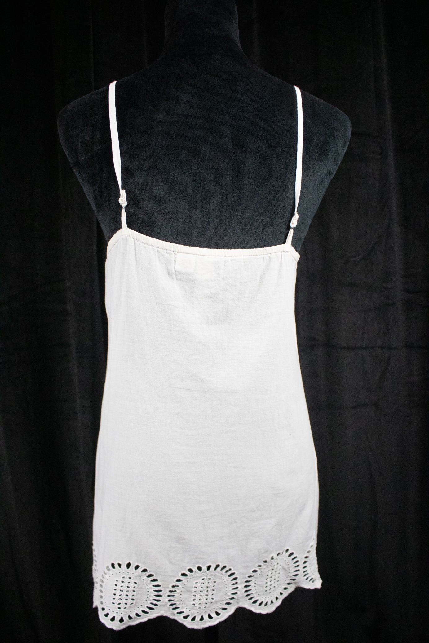 Mimi Chica  White Spaghetti Strap with Detailed Lining