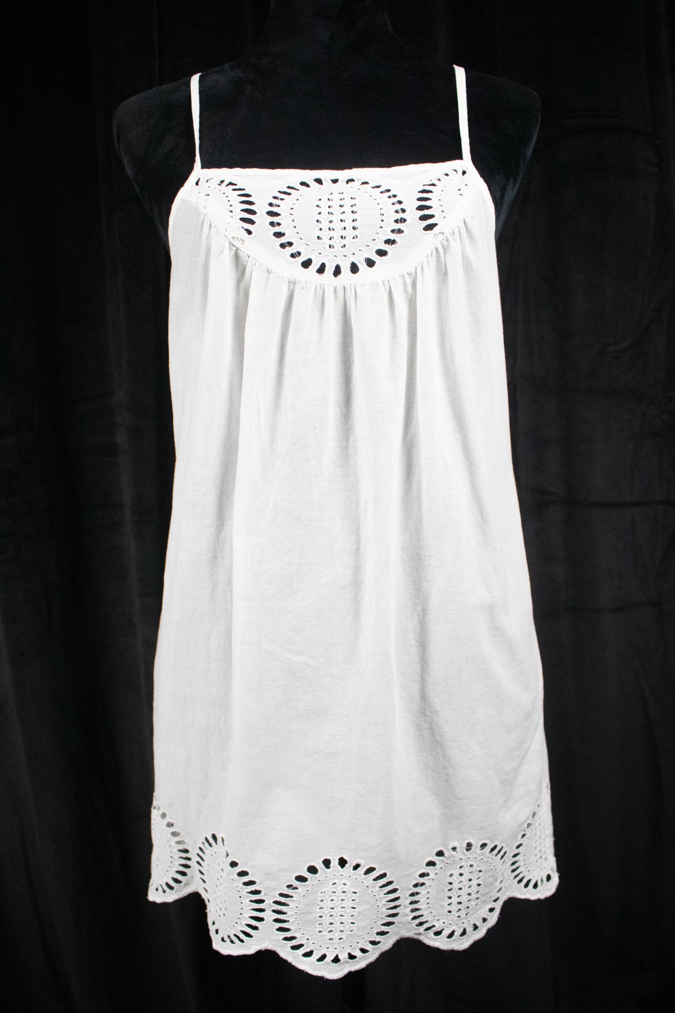 Mimi Chica  White Spaghetti Strap with Detailed Lining
