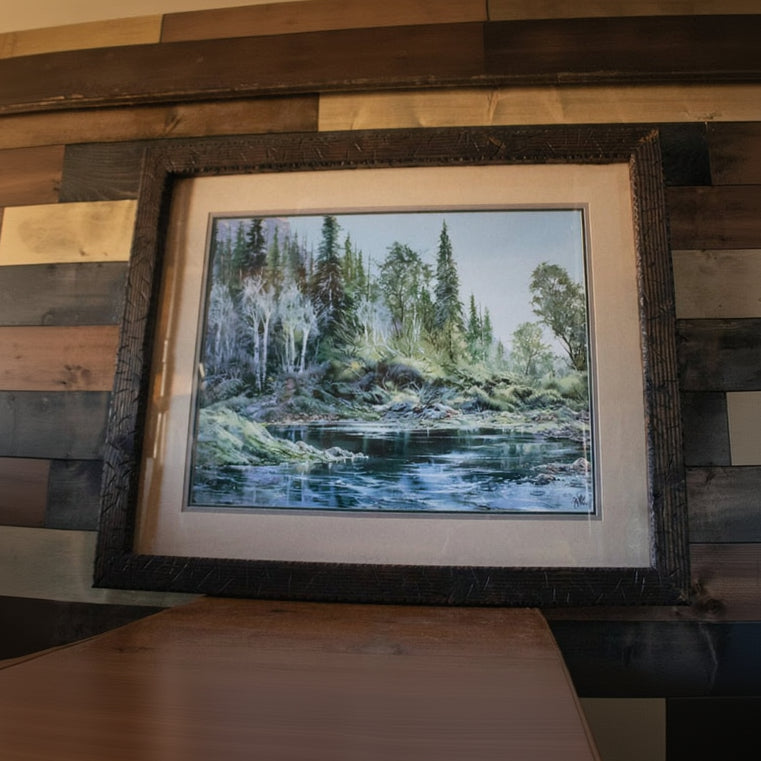 Printed copy of a Landscape Painting Signed by Artist River Douglas Oliver