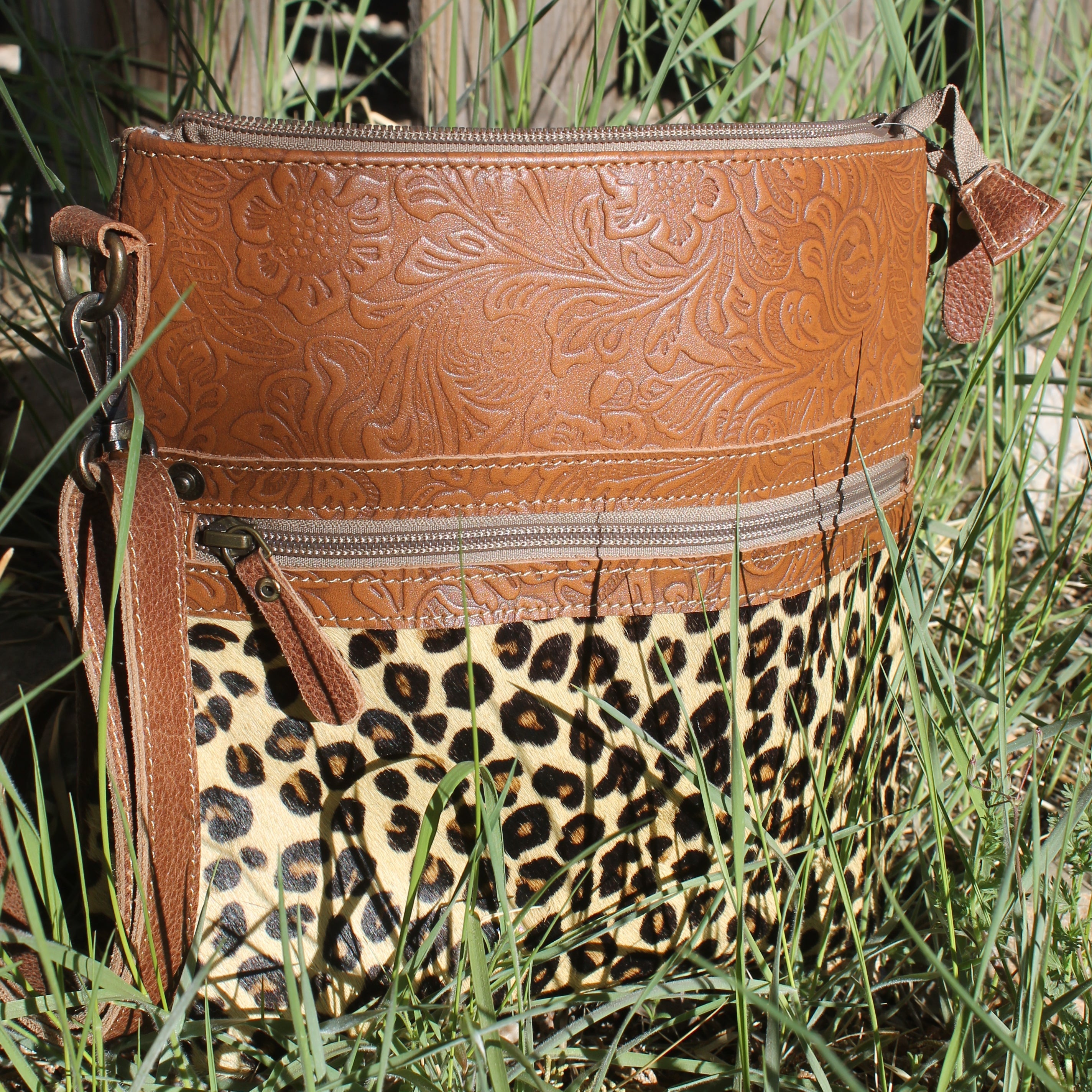 Myra Crossbody Leopard Print Bag