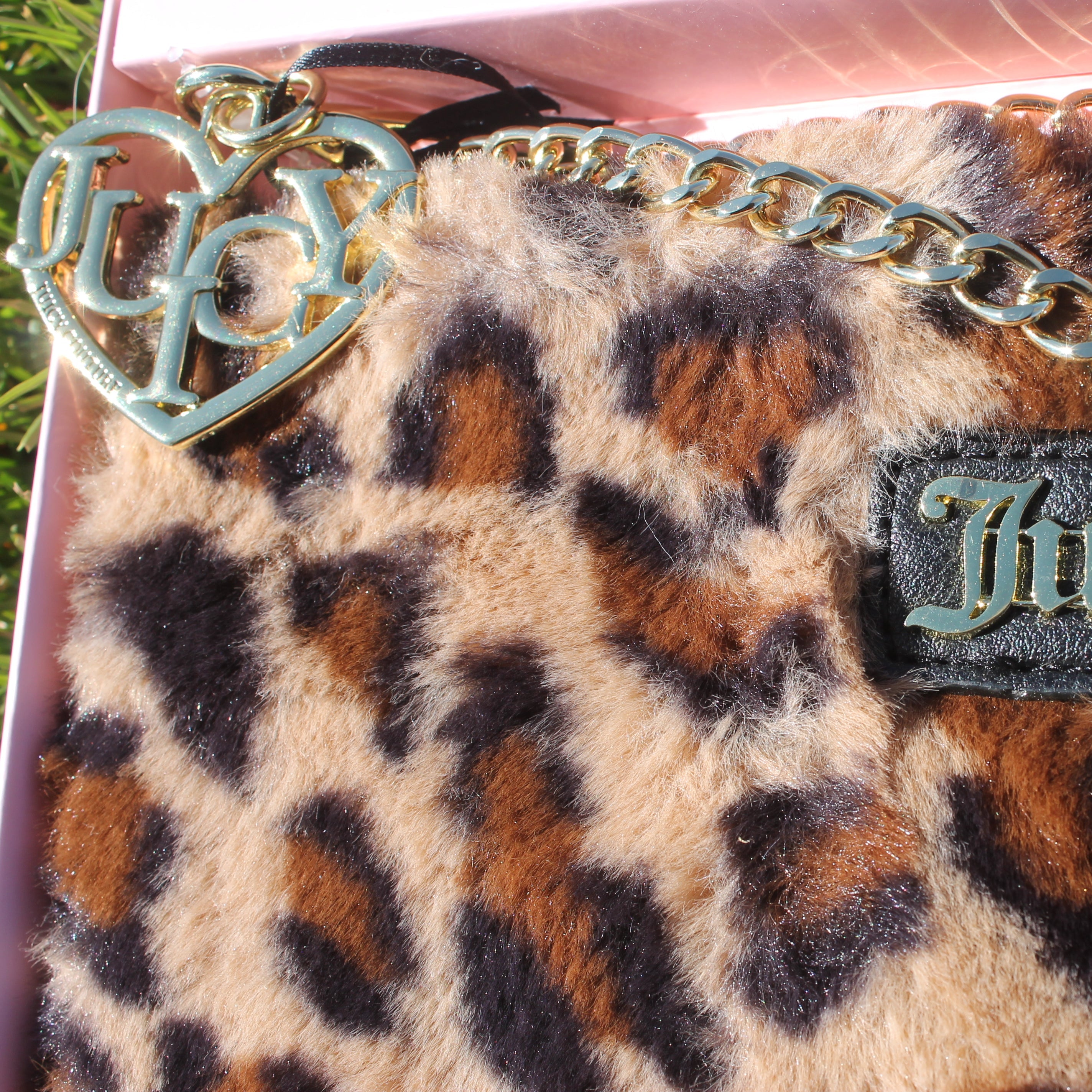 Juicy Couture Leopard Print Clutch and Wallet Gift Set