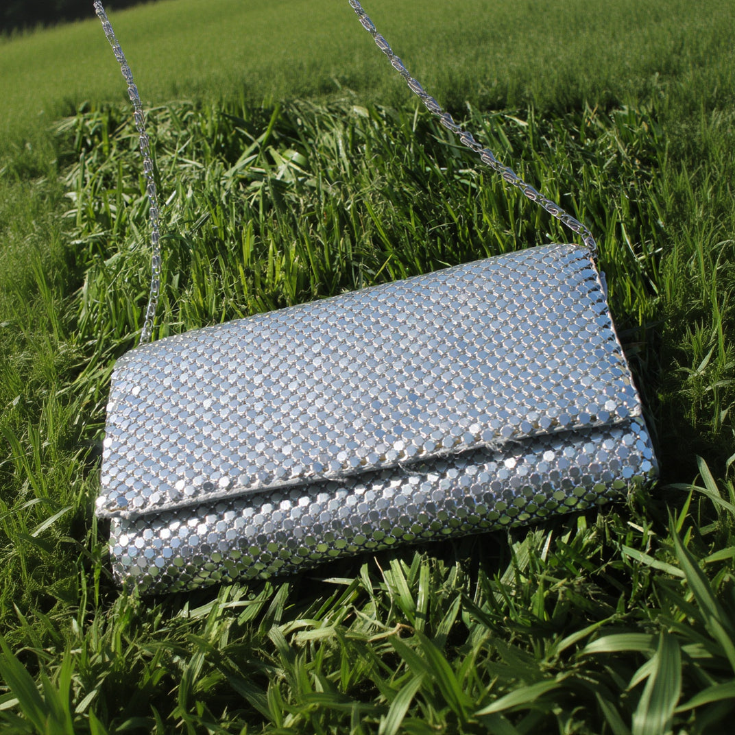 Jessica McClintock Metal Mesh Evening Clutch