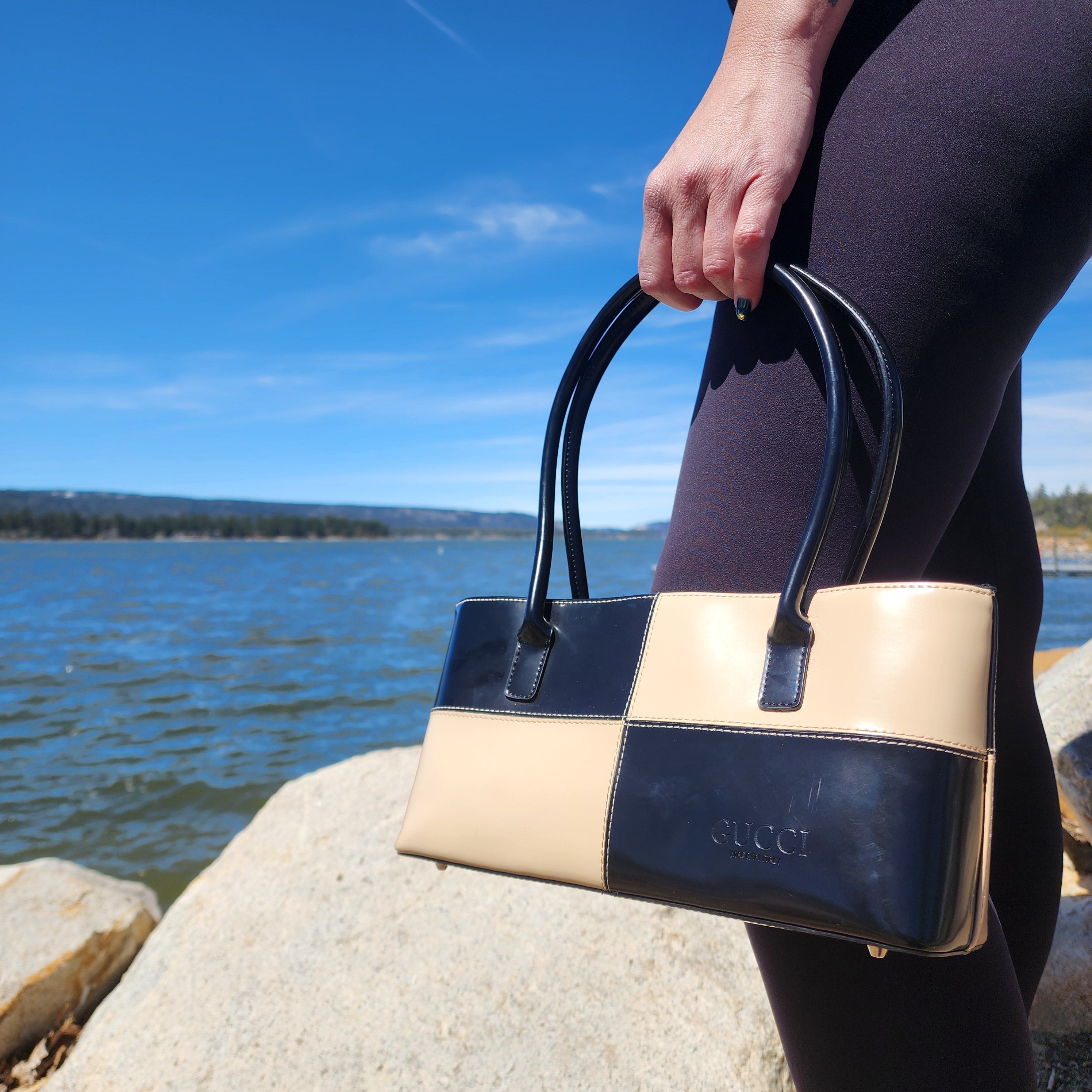 Gucci Retro Black & White Handbag
