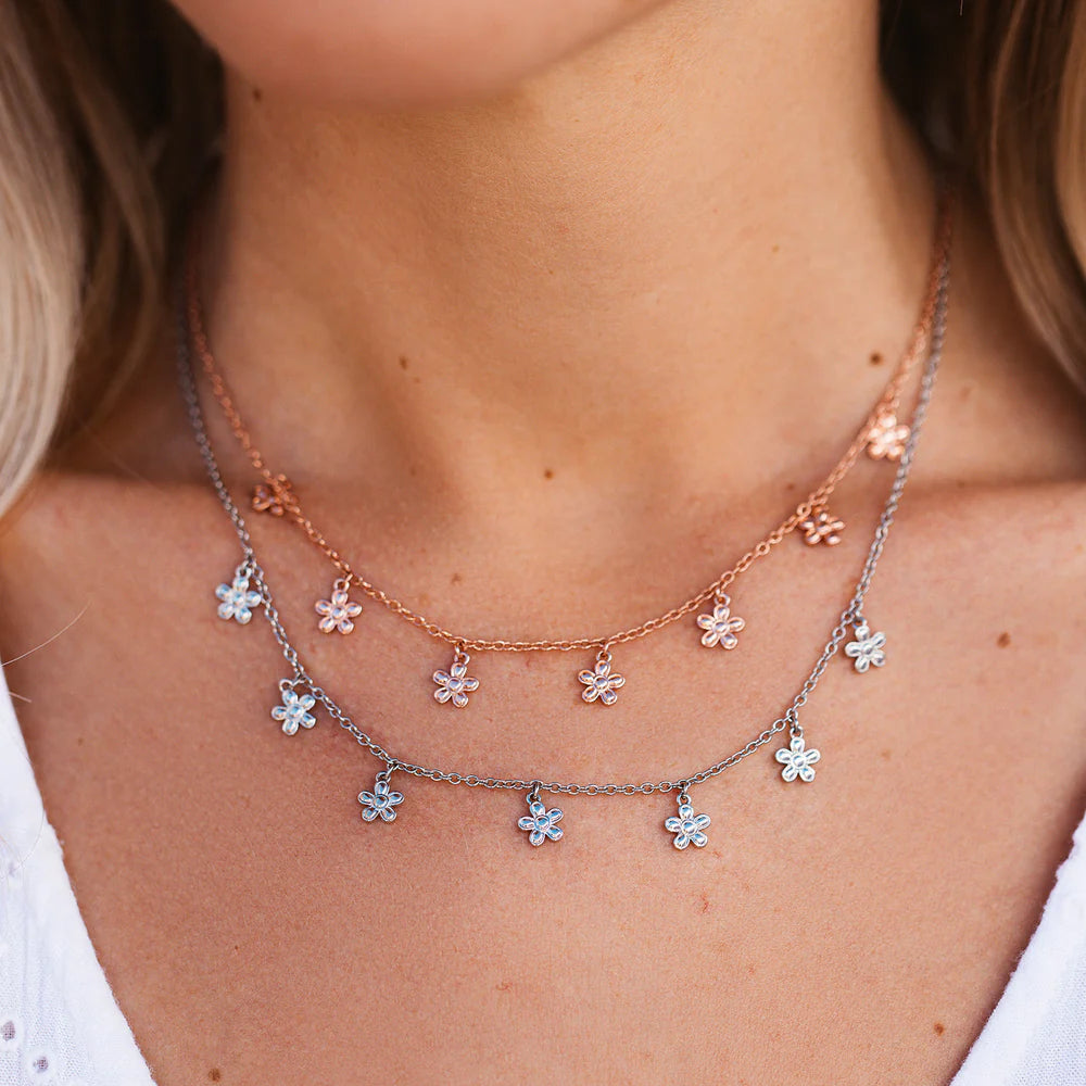 Pura Vida Rose Gold Bitty Daisies Choker
