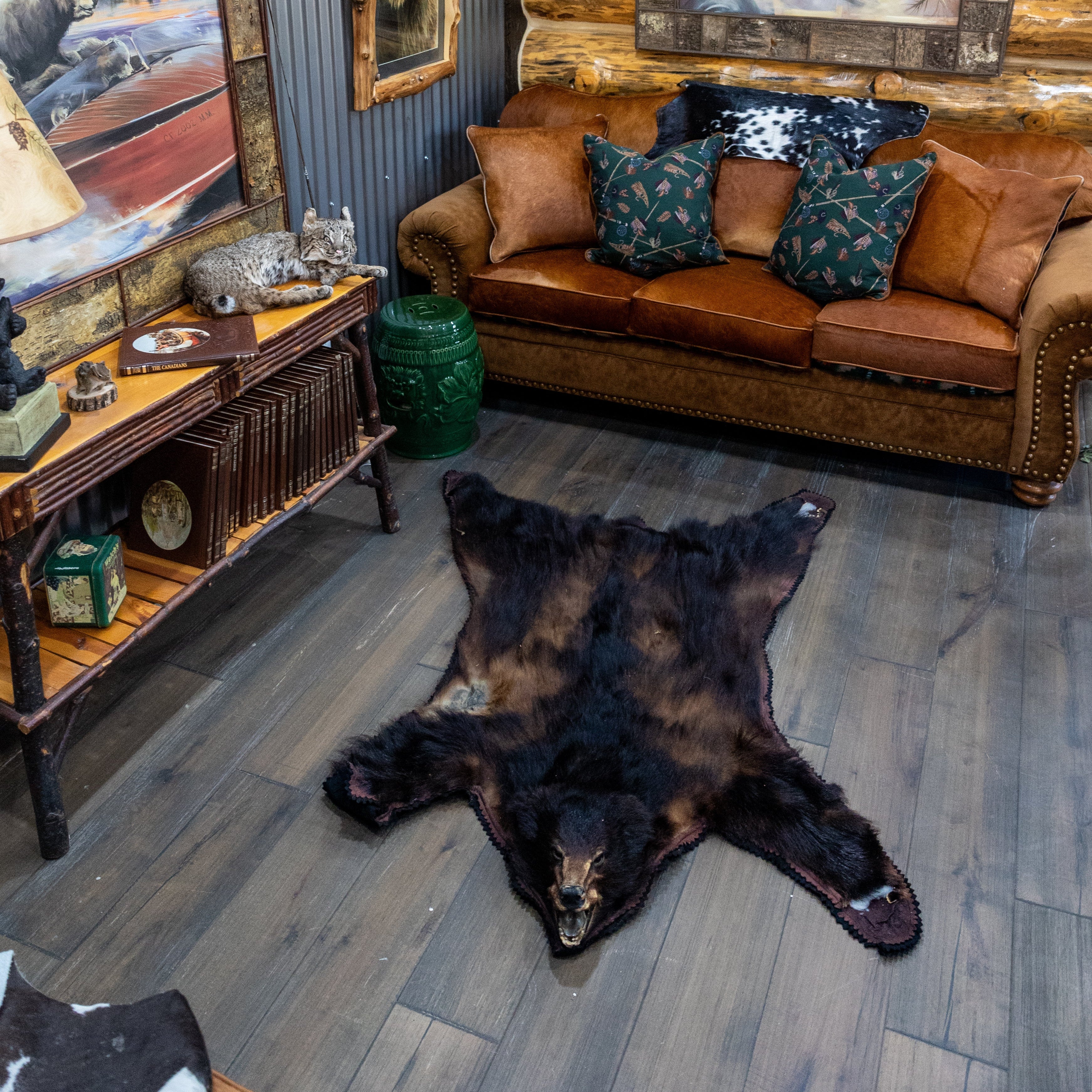 Authentic Vintage Brown Bear Skin Rug