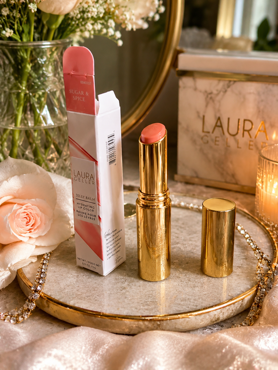 Laura Geller Jelly Balm Hydrating Lip Color Sugar & Spice 0040137 New with Box