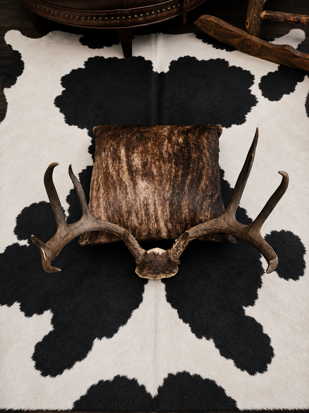 Real Whitetail Deer Antler Rack Skull Cap Mount