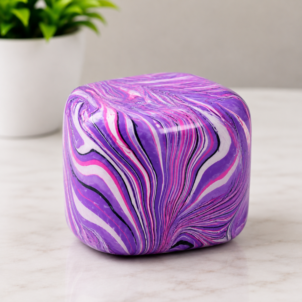 Viral Marble Swirl Squishy Stress Ball – Super Solid Squish Sensory Fidget Toy