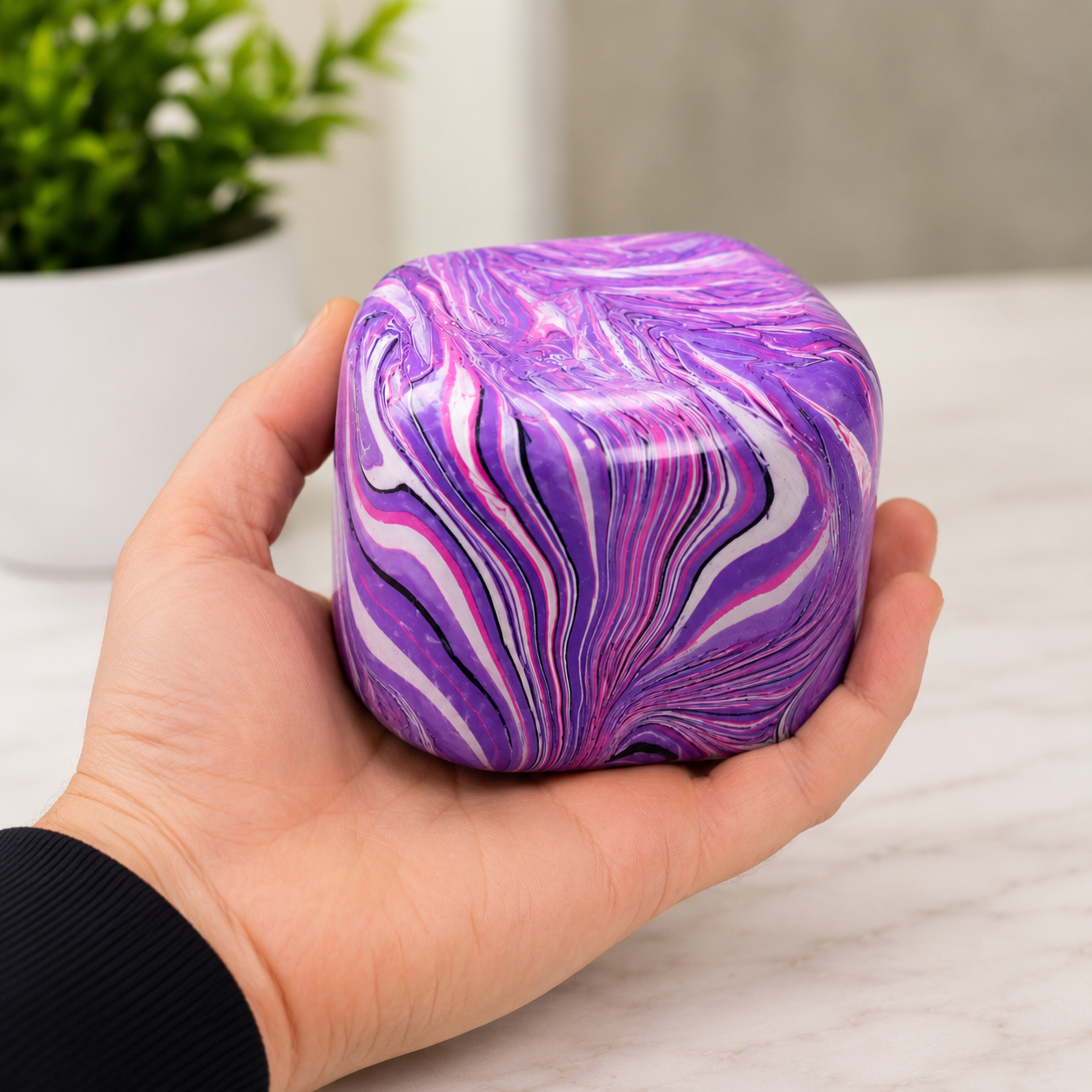 Viral Marble Swirl Squishy Stress Ball – Super Solid Squish Sensory Fidget Toy