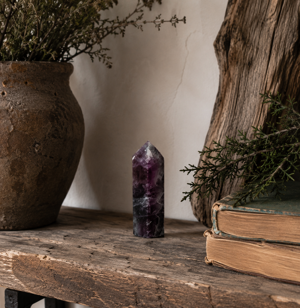 Rainbow Fluorite Crystal Tower 2 inch