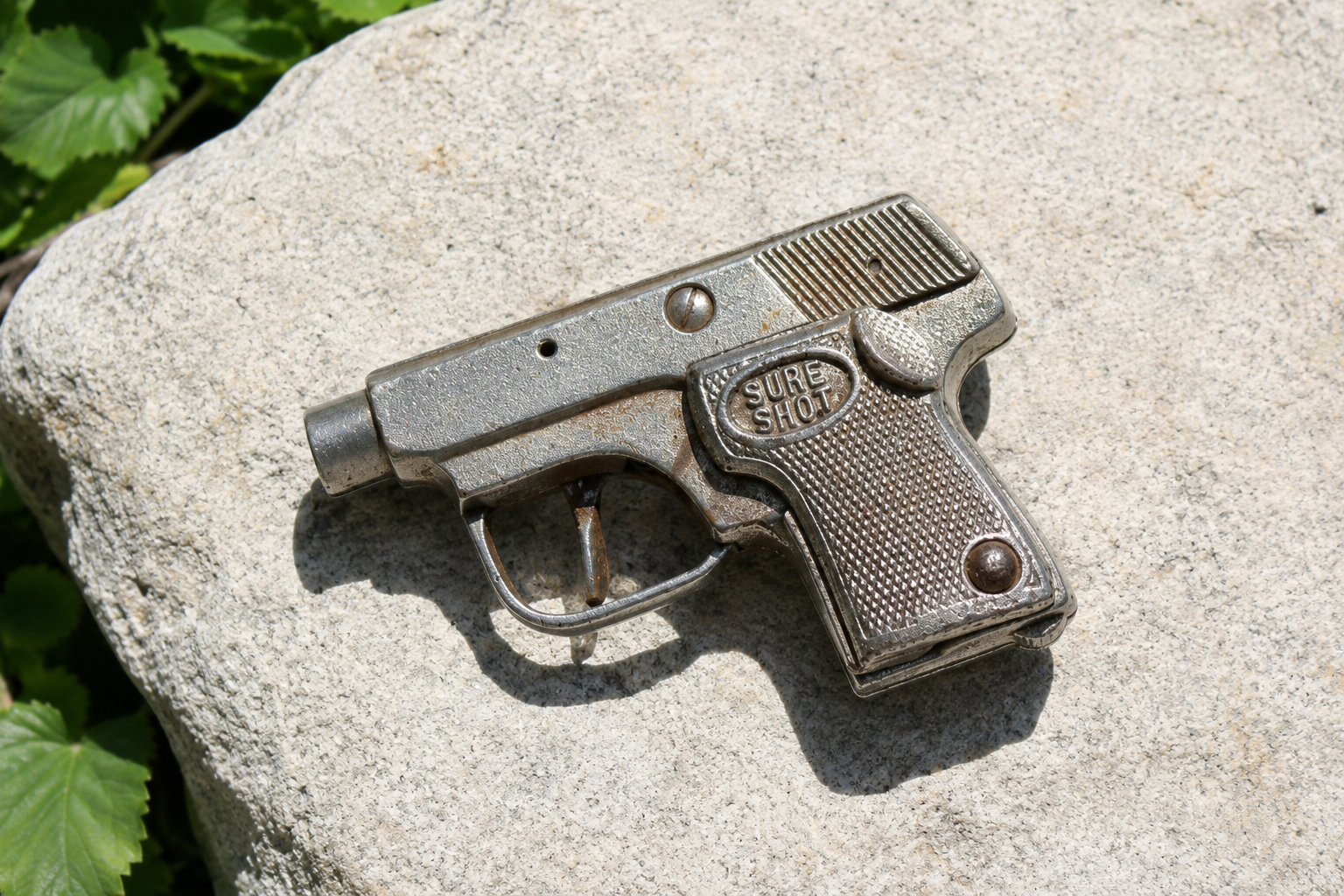 Antique 1940's Hubley Die Cast Sure Shot Kids Toy Cap Gun Vintage Pistol