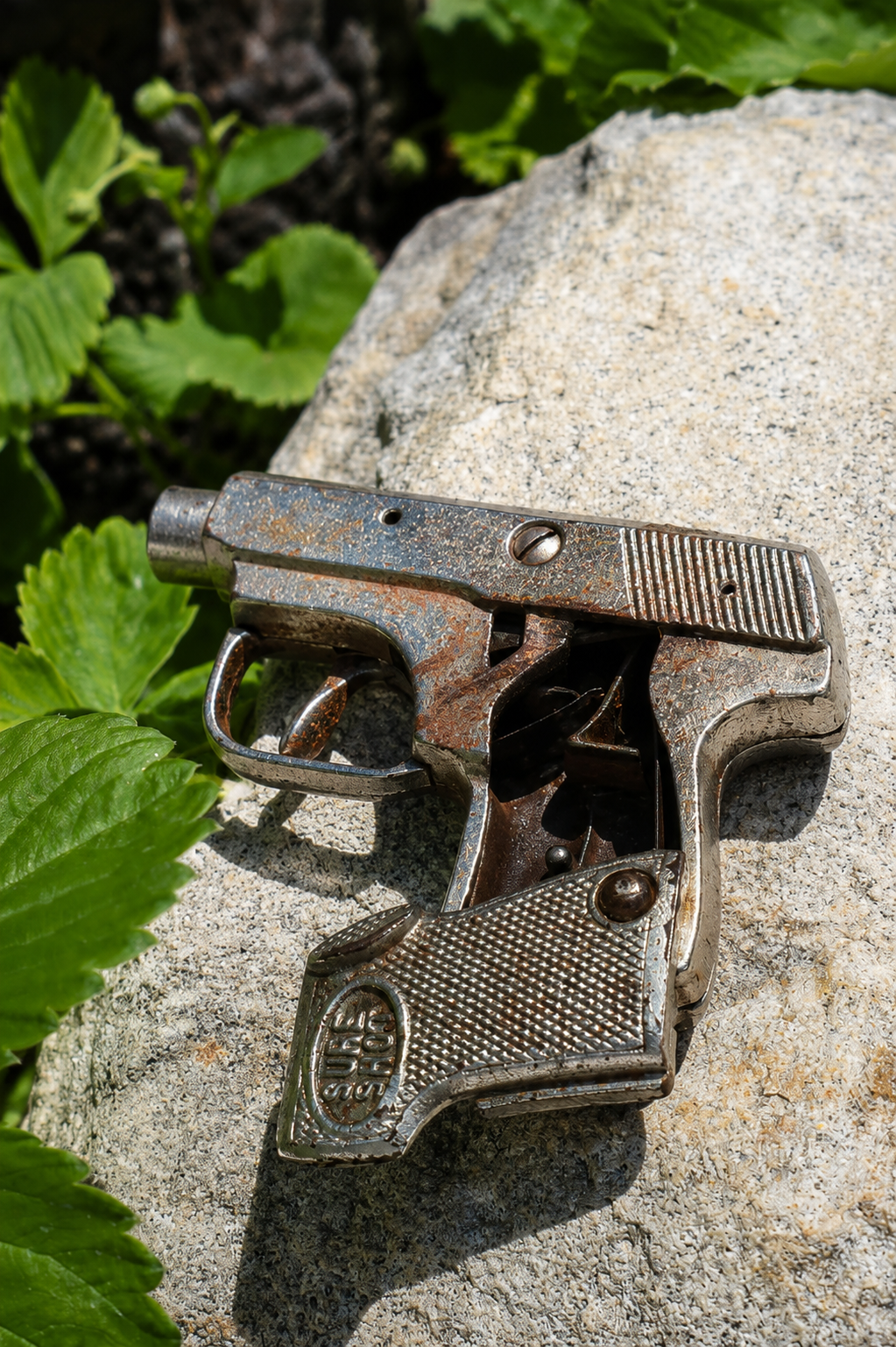 Antique 1940's Hubley Die Cast Sure Shot Kids Toy Cap Gun Vintage Pistol