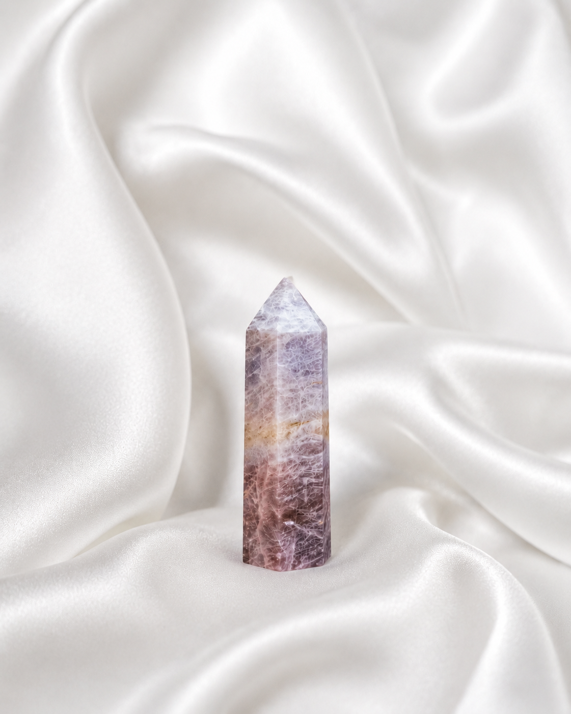 Belomorite Moonstone Crystal Tower
