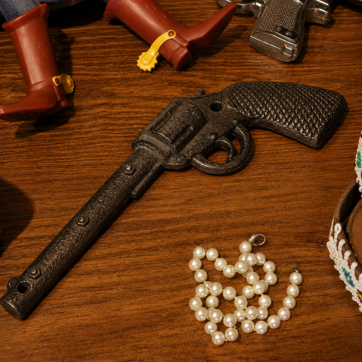 Die Cast Metal Western Display Pistol Gun