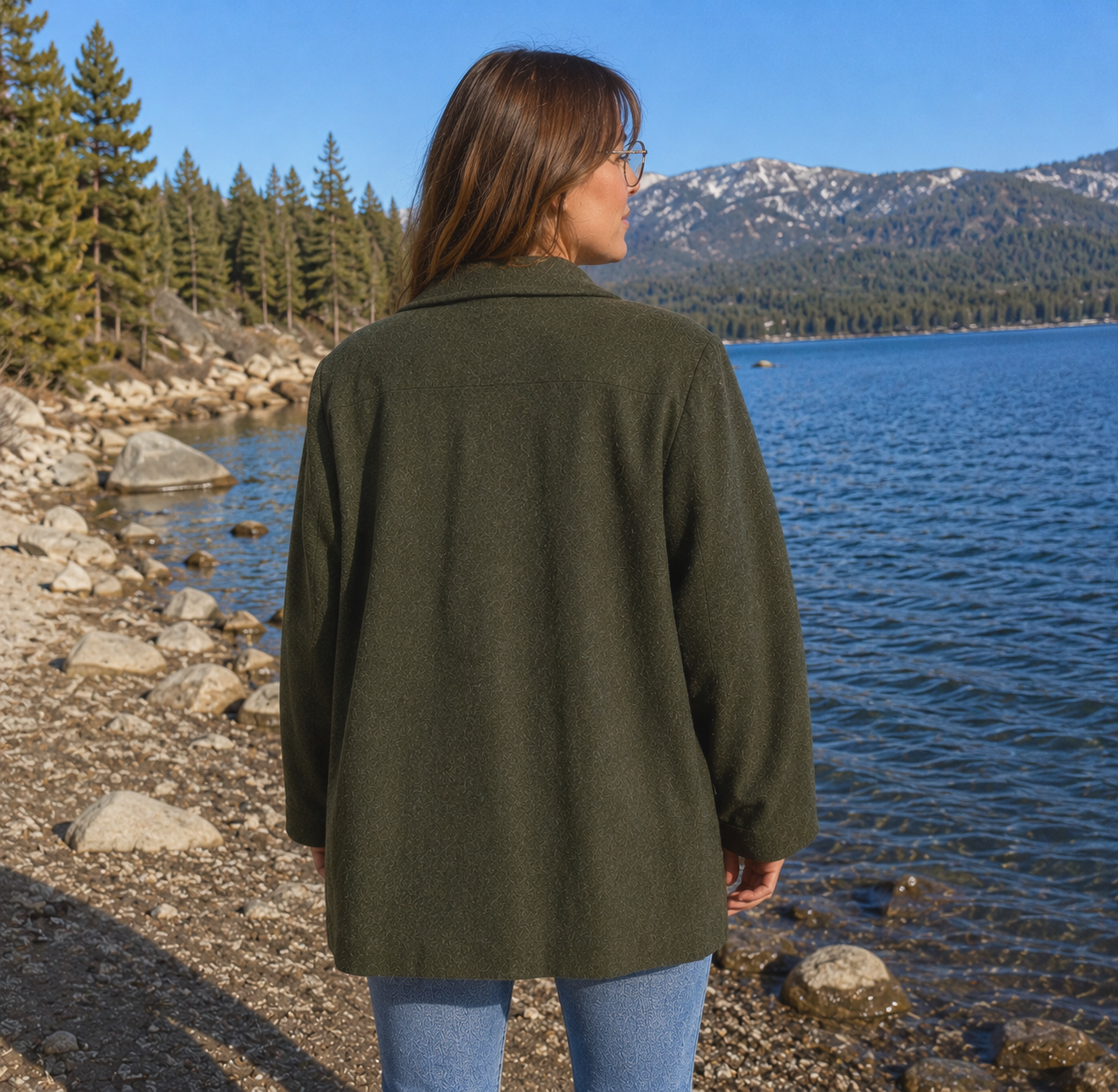 Vintage Pendleton Green Wool Jacket – Blazer Style, Light Coat, Size 20W