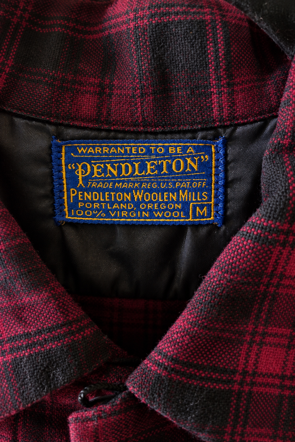 Vintage Pendleton 100% Virgin Wool Plaid Shirt – Red & Black – Men’s Medium