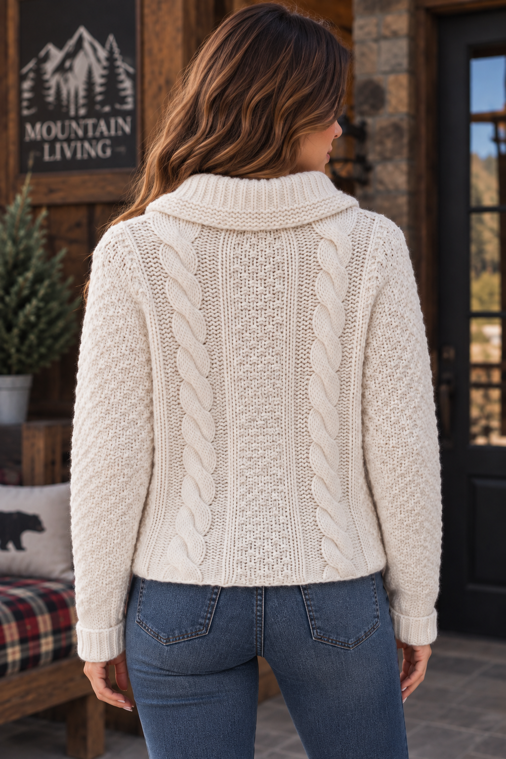 Theory 100% Cashmere Cable Knit Cardigan Size L