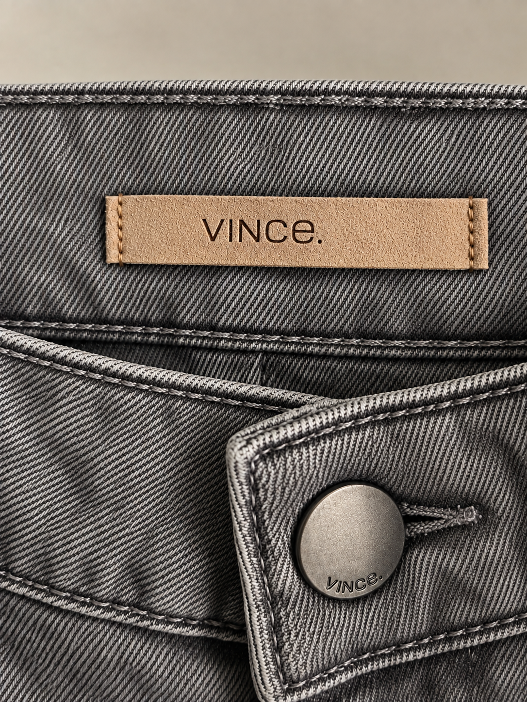 Vince Size 26 Gray Skinny Jeans Custom Pocket Inlays