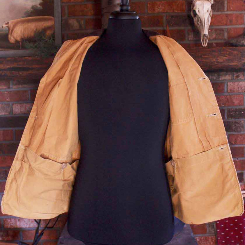 Vintage Chief Pontiac 60s Brand Duck Cotton Canvas Hunting Flannel Coat Flannel Lined: EDIT-N