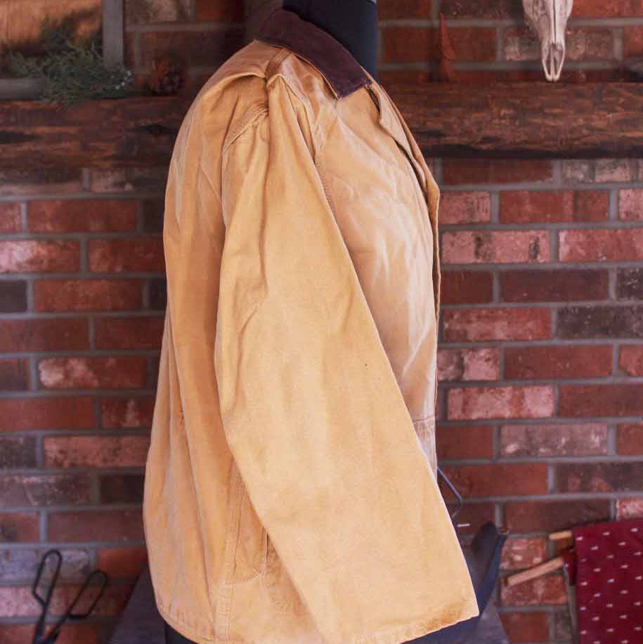 Vintage Chief Pontiac 60s Brand Duck Cotton Canvas Hunting Flannel Coat Flannel Lined: EDIT-N