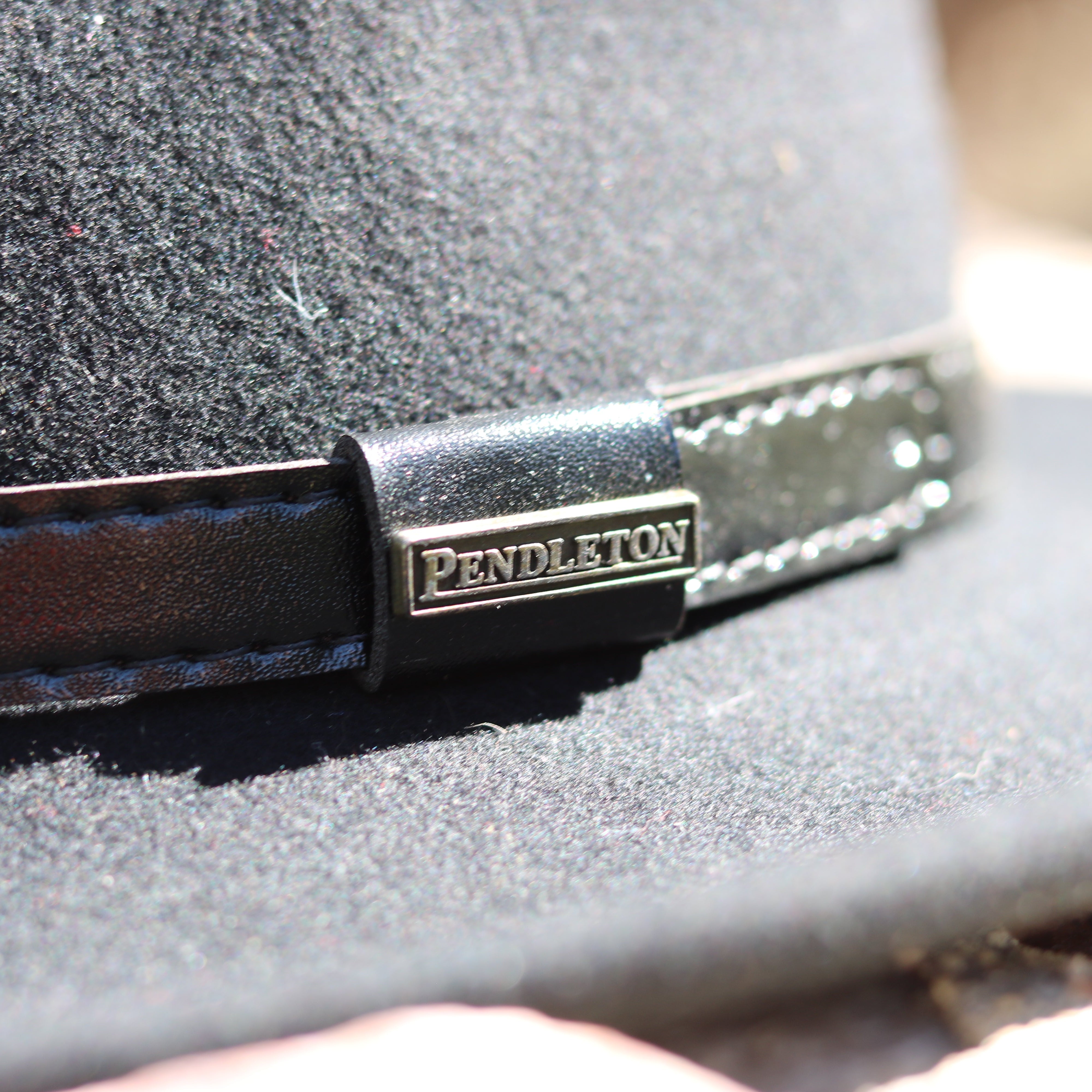 Pendleton Black Wool Fedora Hat NEW Wide Brim Classic Style