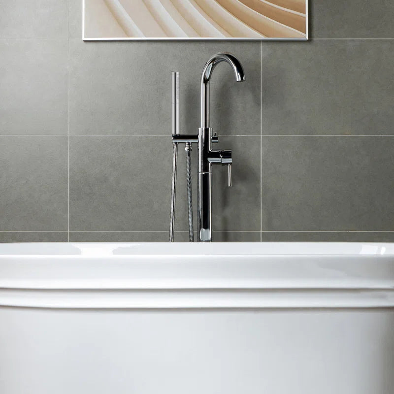 Wood Bridge Mammoth Freestanding Tub Faucet Single-Handle with Hand Shower
