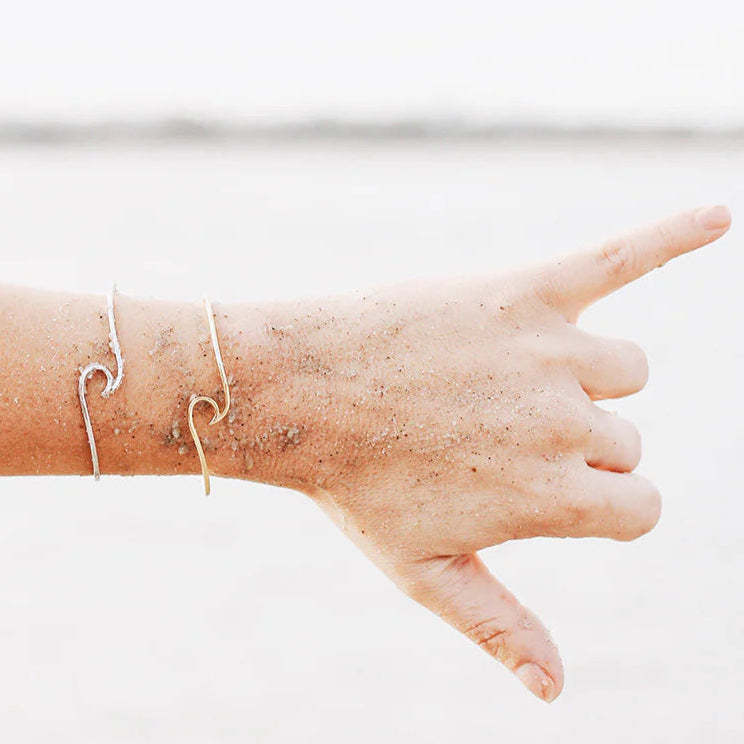 Pura Vida Silver Wave Cuff Bracelet