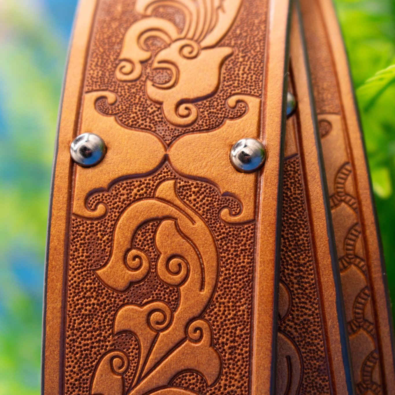 Charming Men's Western Brown Leather Belt