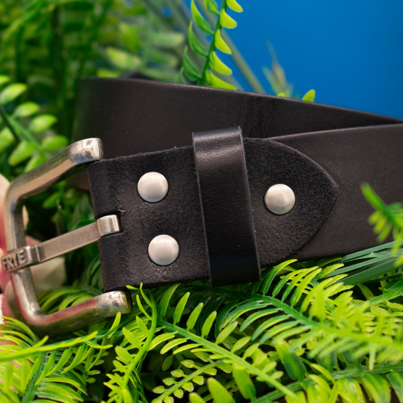 Men's FRYE Designer Leather Belt Black