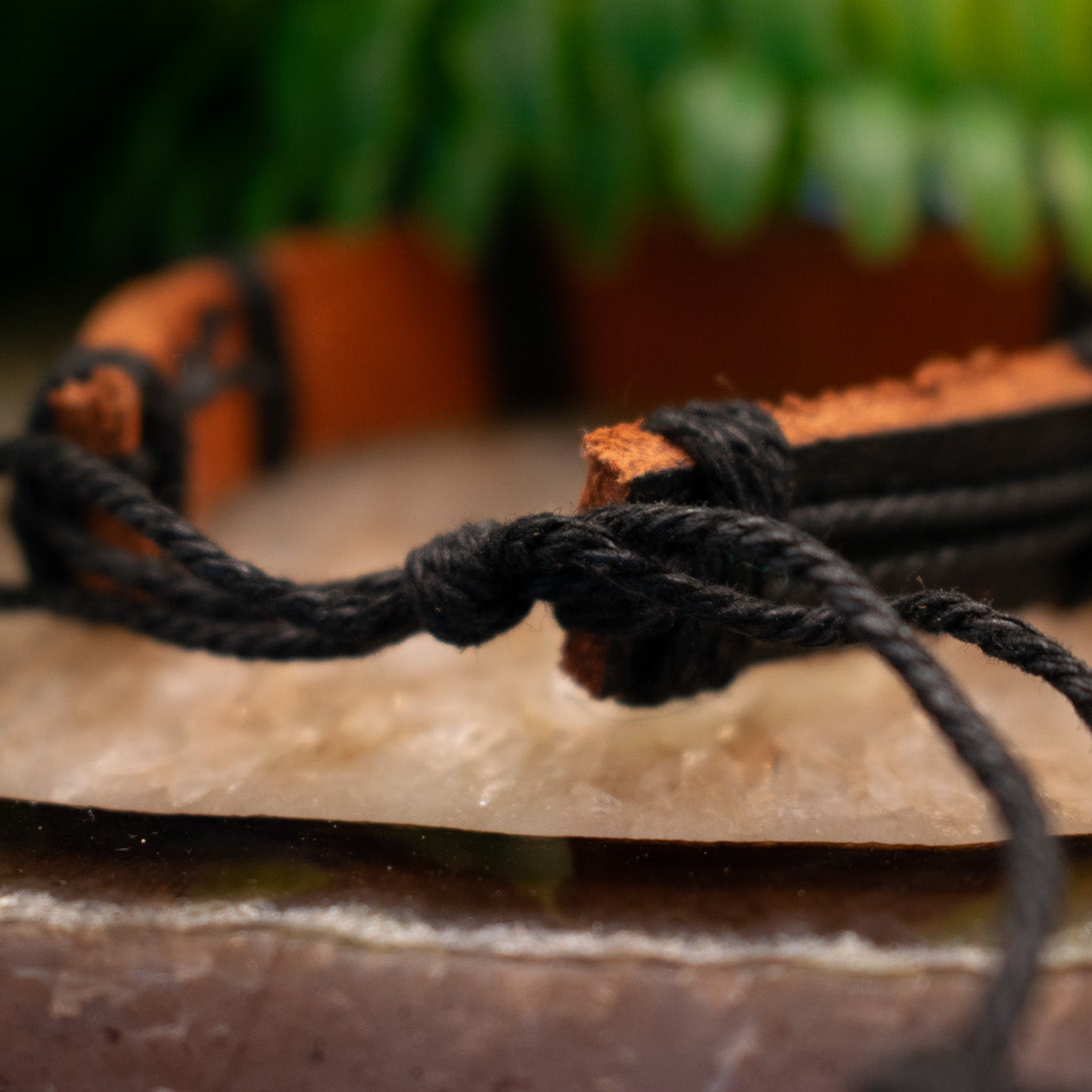 Skull and Bones Charm Leather Adjustable Bracelet