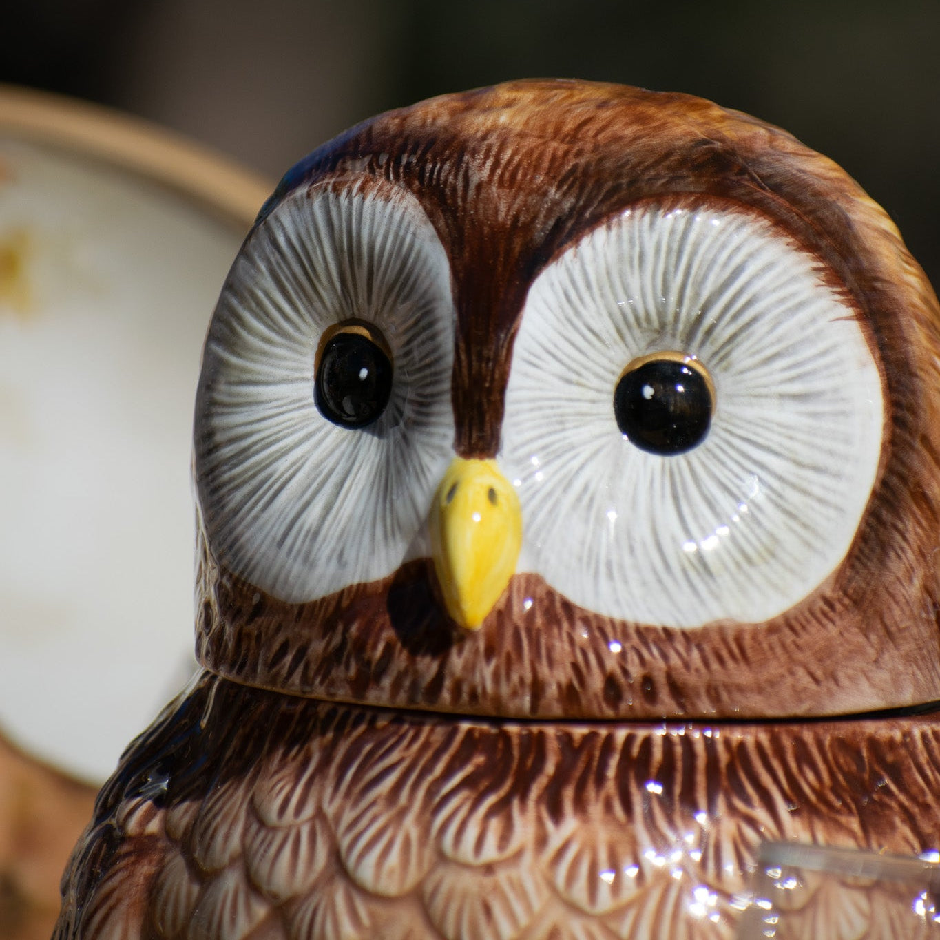 Certified International Pine Forest 3-D Owl Themed Cookie Jar