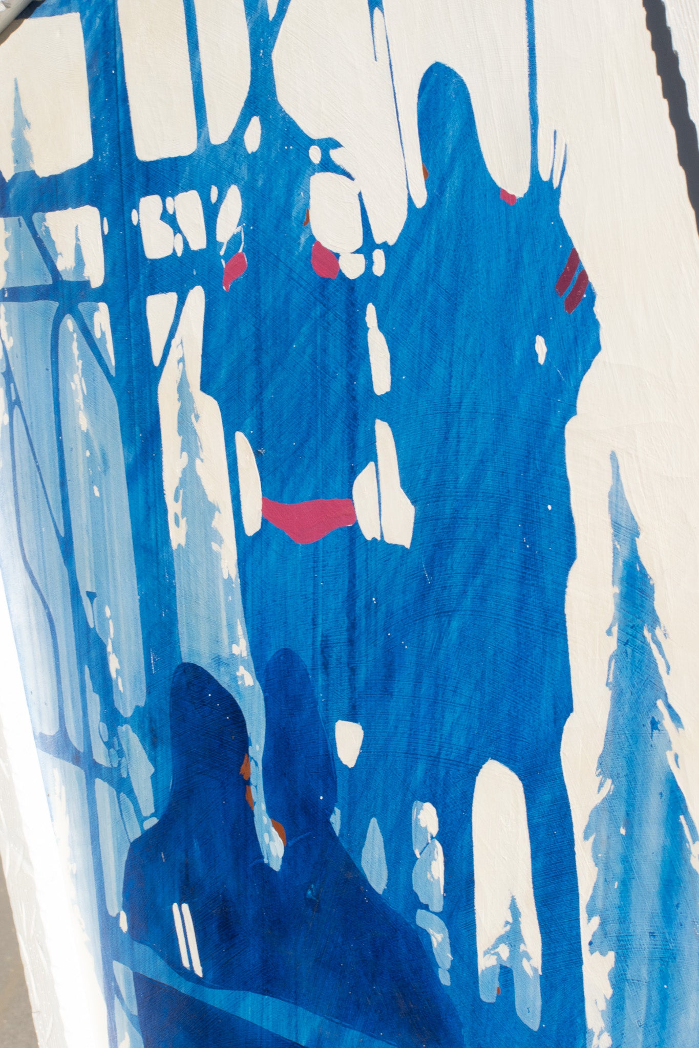 Bruce Roberts Ski Lift Abstract Artwork – Mid Century Modern Mountain Wall Art Big Bear Inspired Extra Large