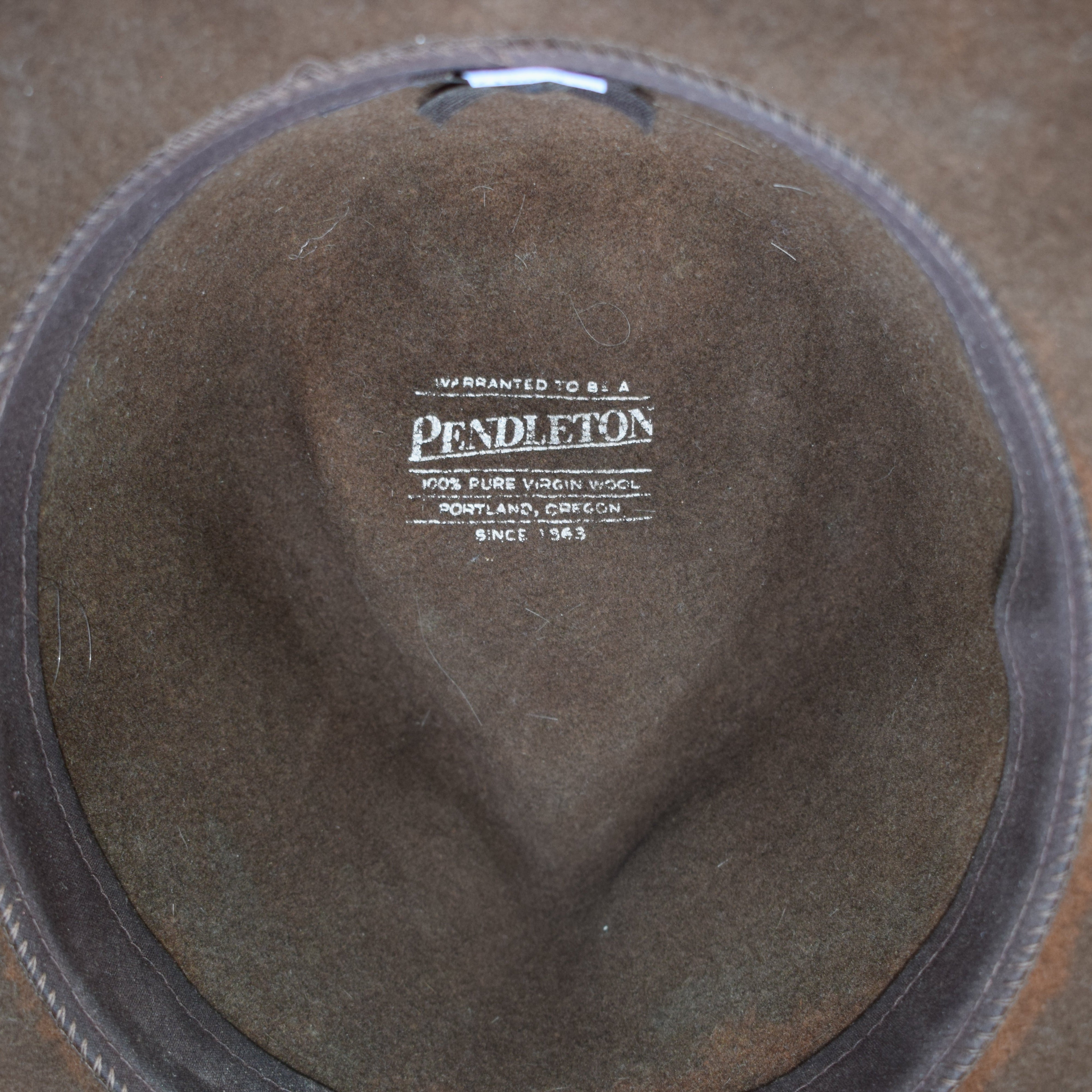 Pendleton Brown Wool Wide Brim Fedora Western Country