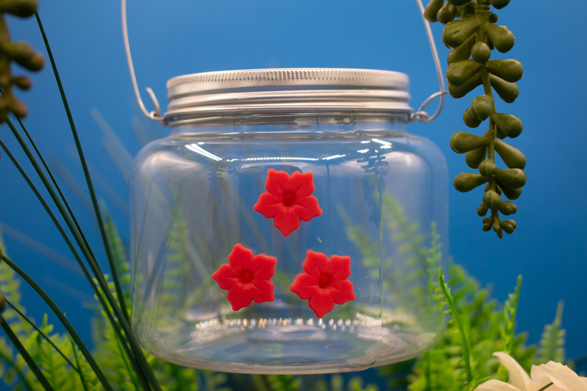 Plastic Jar Hummingbird Feeder