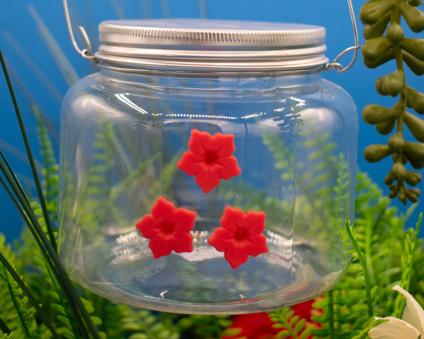 Plastic Jar Hummingbird Feeder