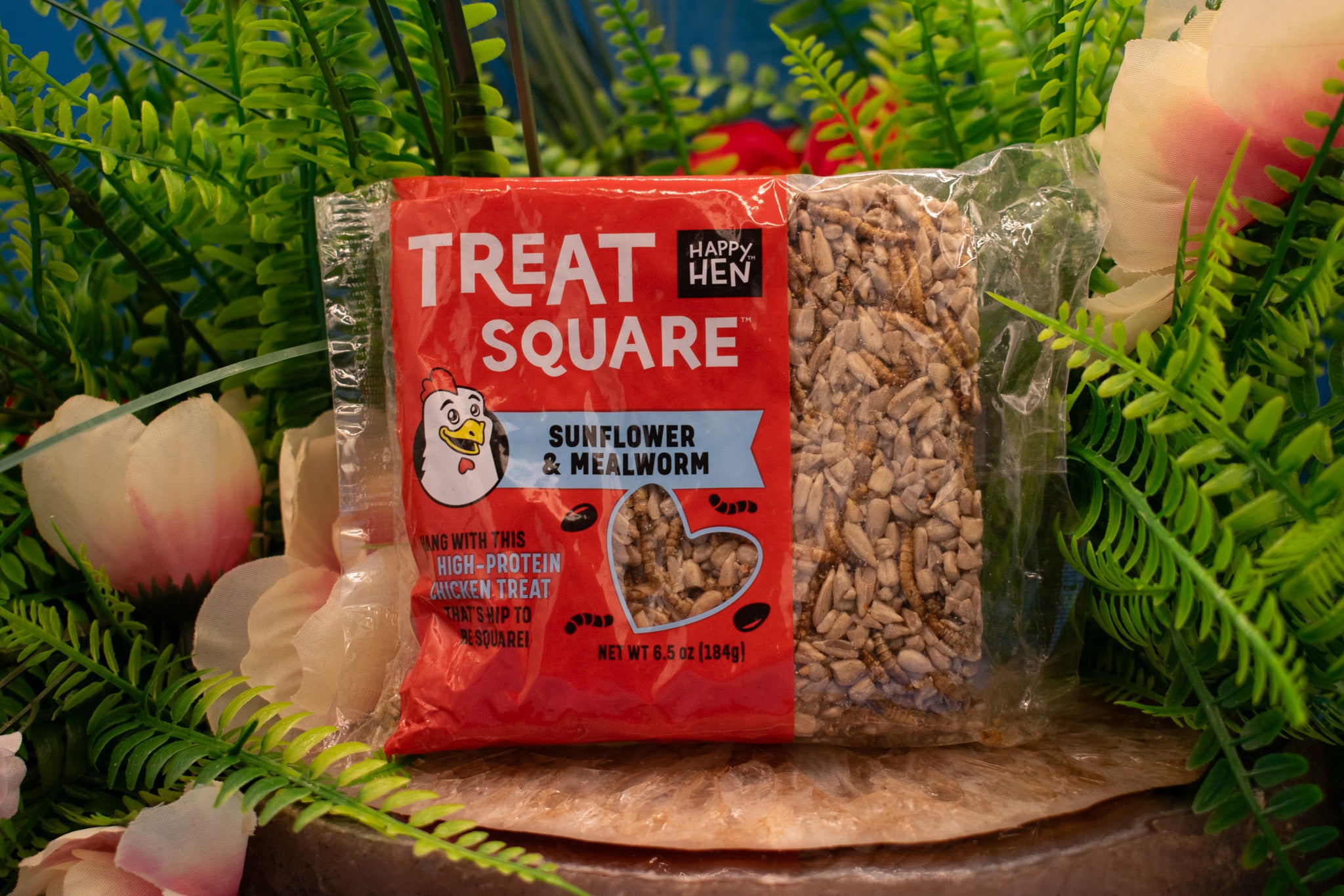 Happy Hen Treat Square Sunflower & Mealworms