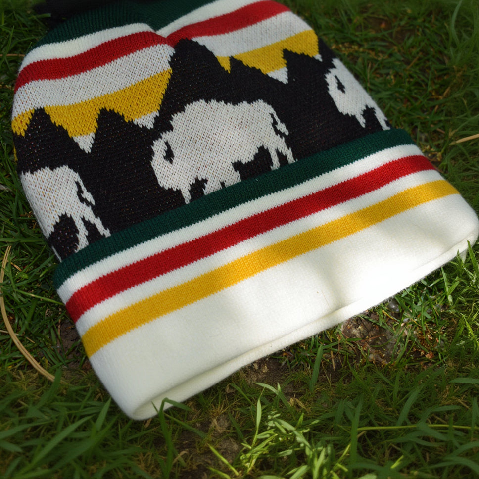 Pendleton Unisex RETRO Beanie with BUFFALO Print