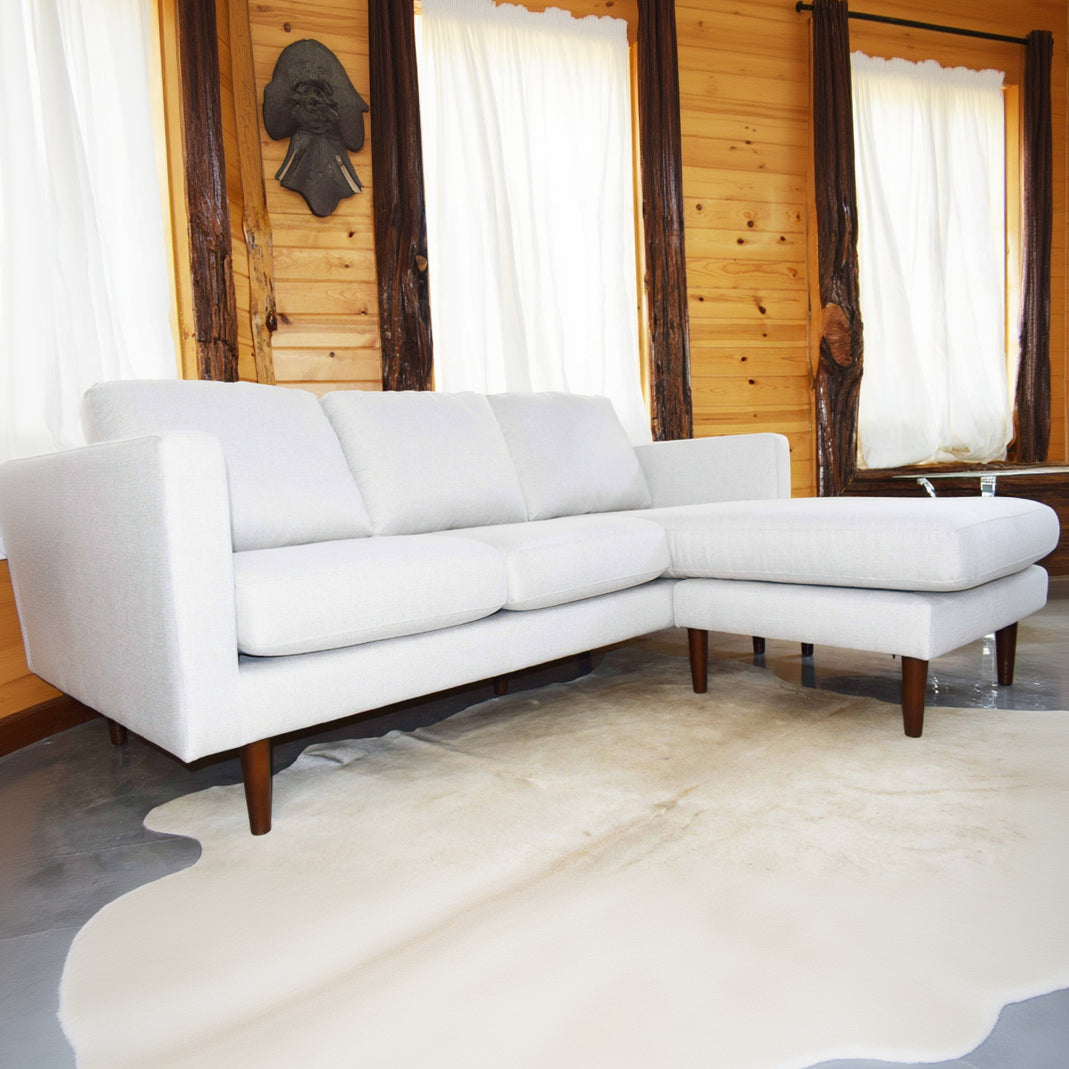 Beautiful Soft Cream White Couch with detachable Ottoman