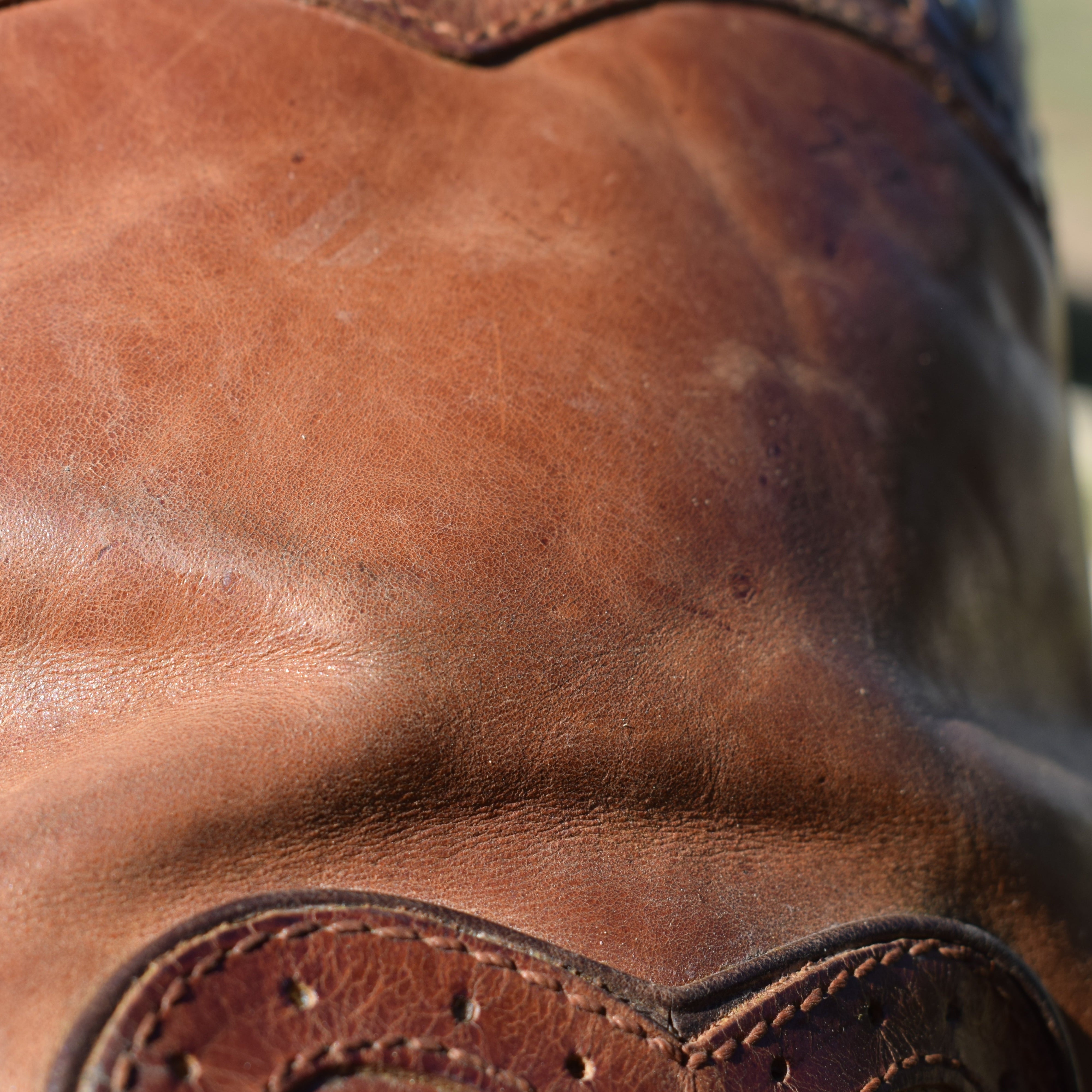 Women's Brown Leather Heart Cowgirl Boots