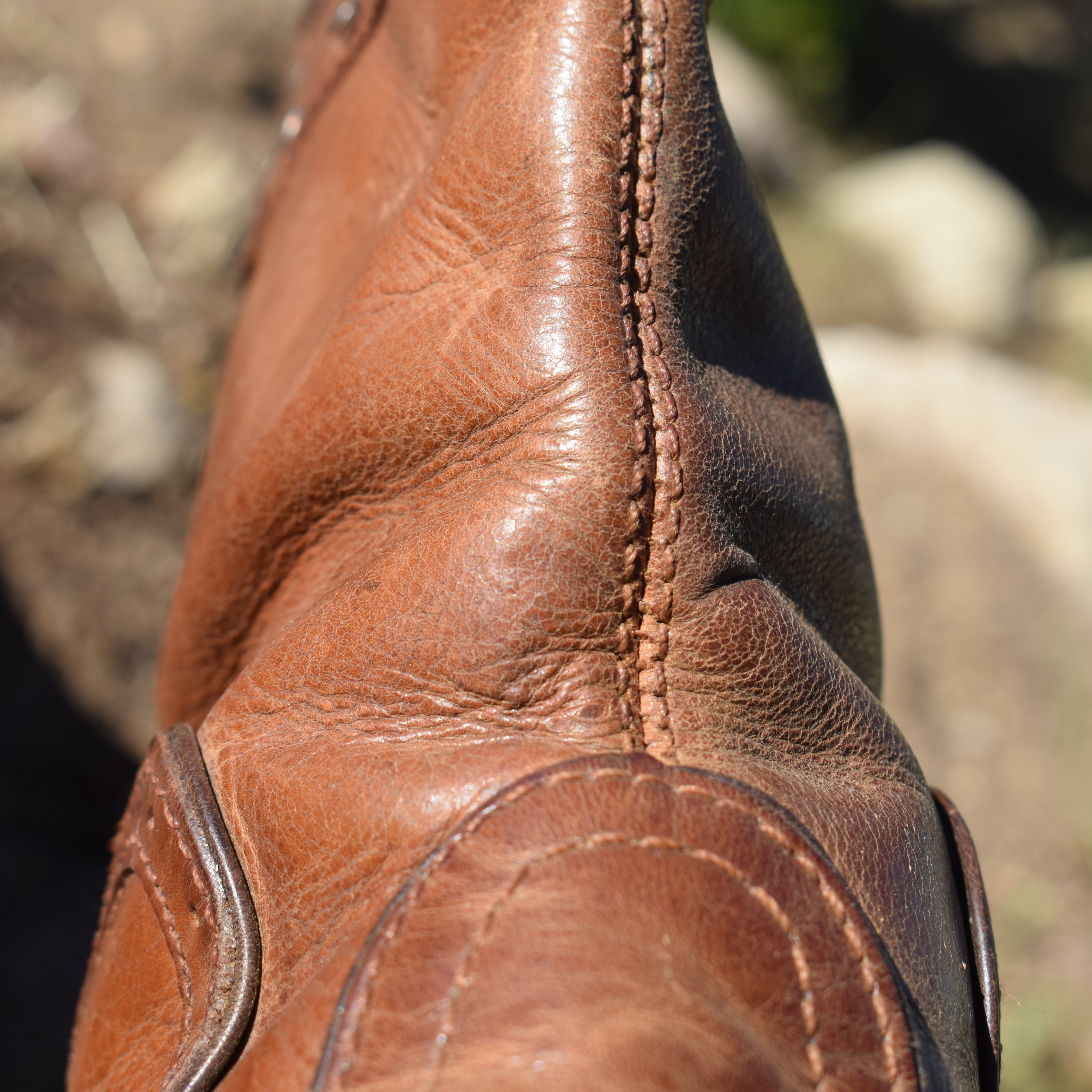 Women's Brown Leather Heart Cowgirl Boots