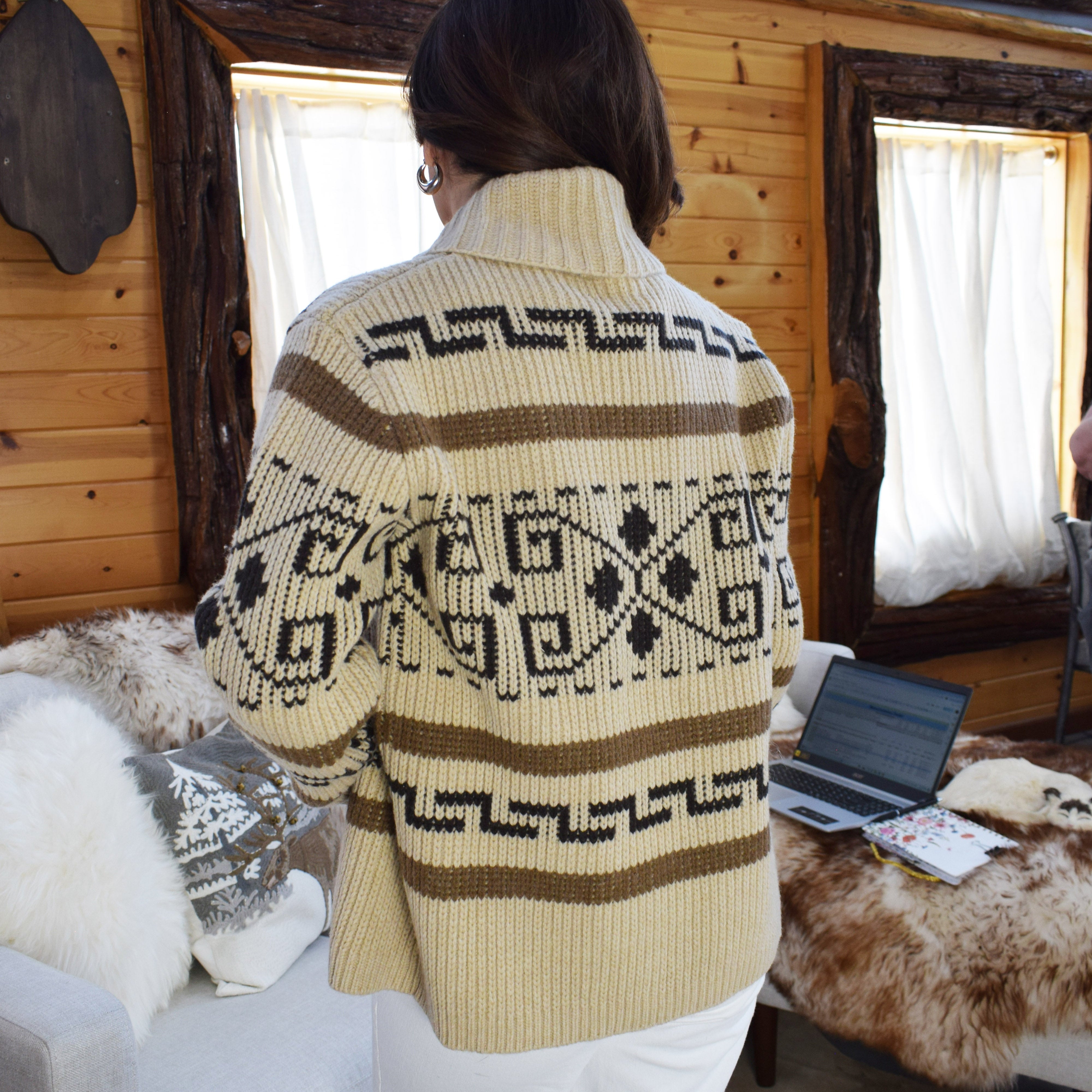 Pendleton Original Westerly Tan & Brown Sweater