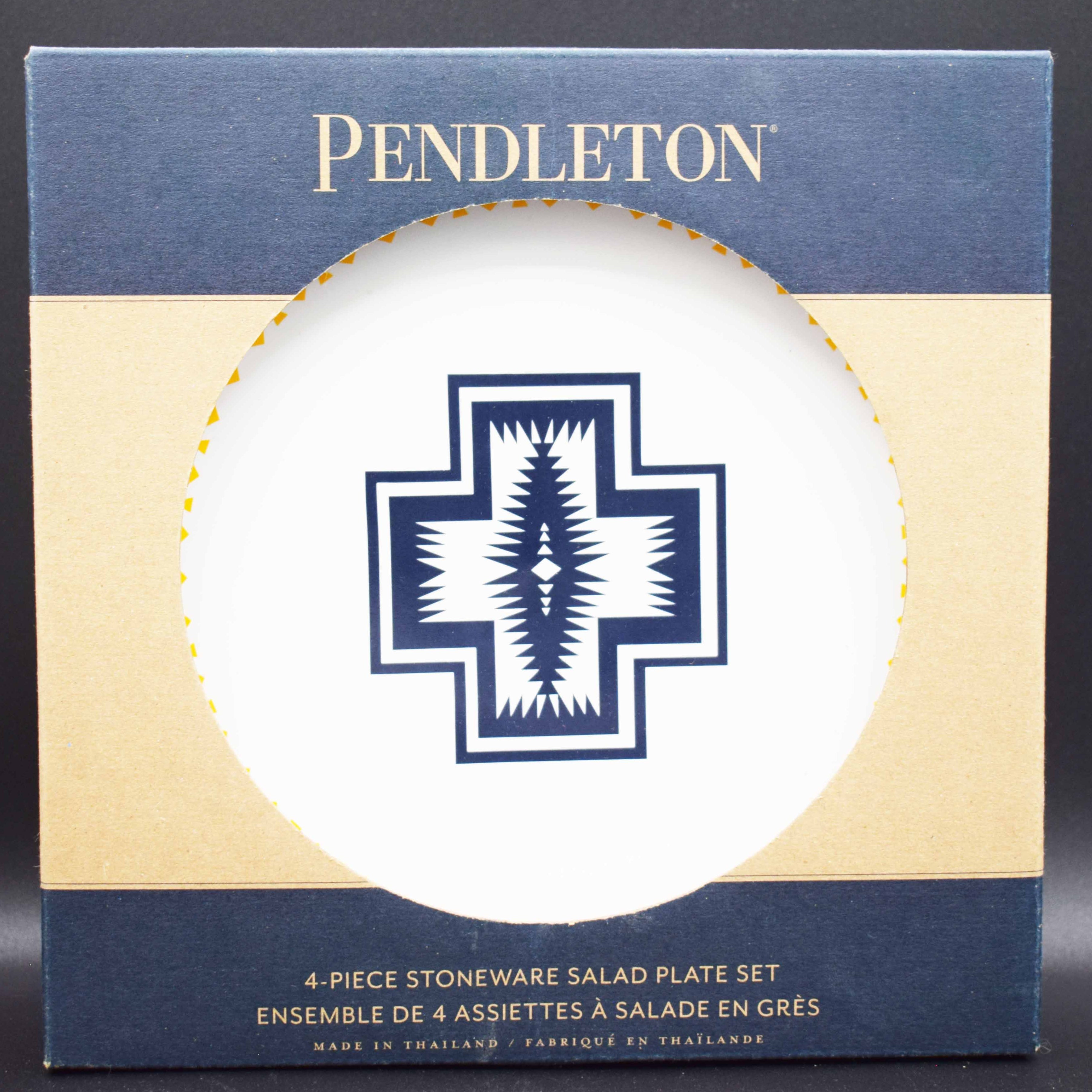 Pendleton Tribal Aztec Print 4 Piece Salad Plate Collection
