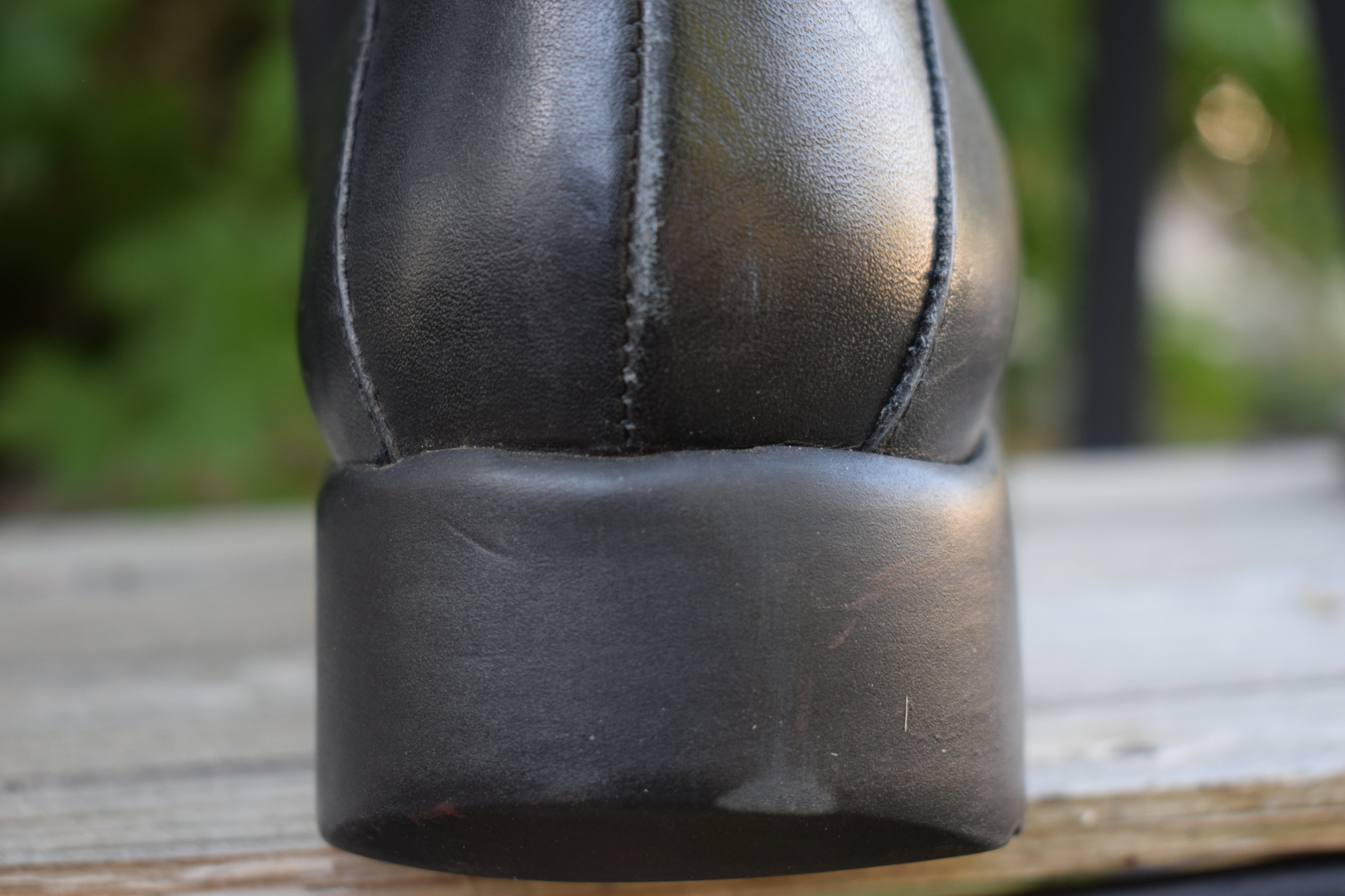 Custom Nation Black Leather Biker Boots Womens Size 9 Mid Calf Moto Boots Zip