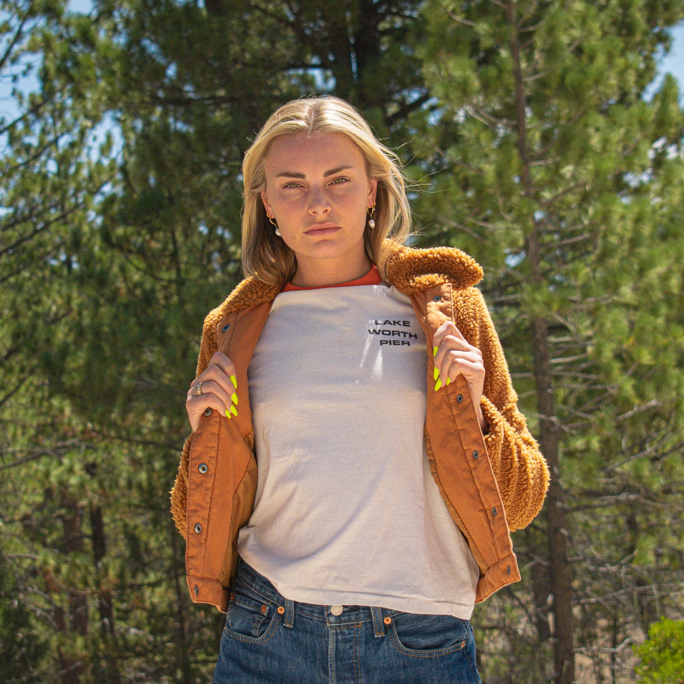 Madewell Tan Snap Front Crop Teddy Sherpa Portland Utility Jacket Size X Small