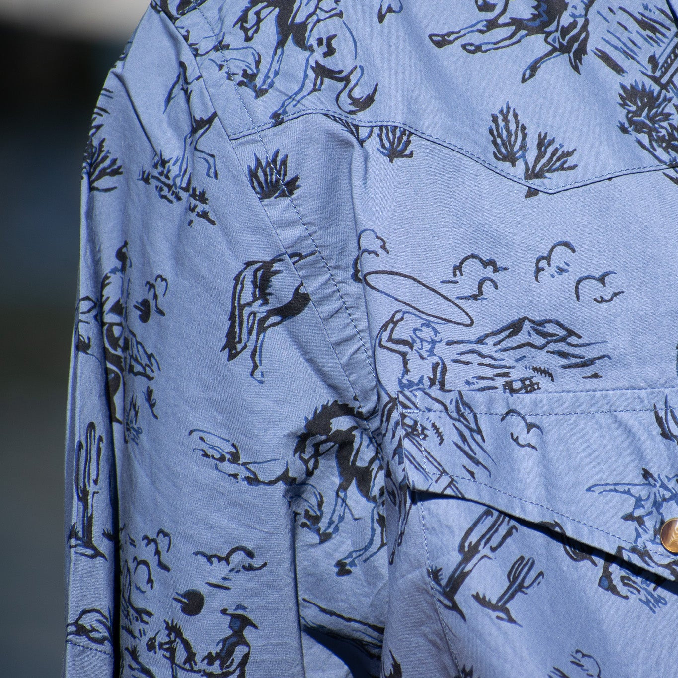 Pendleton Laramie Short Sleeve Shirt-Blue Lariat