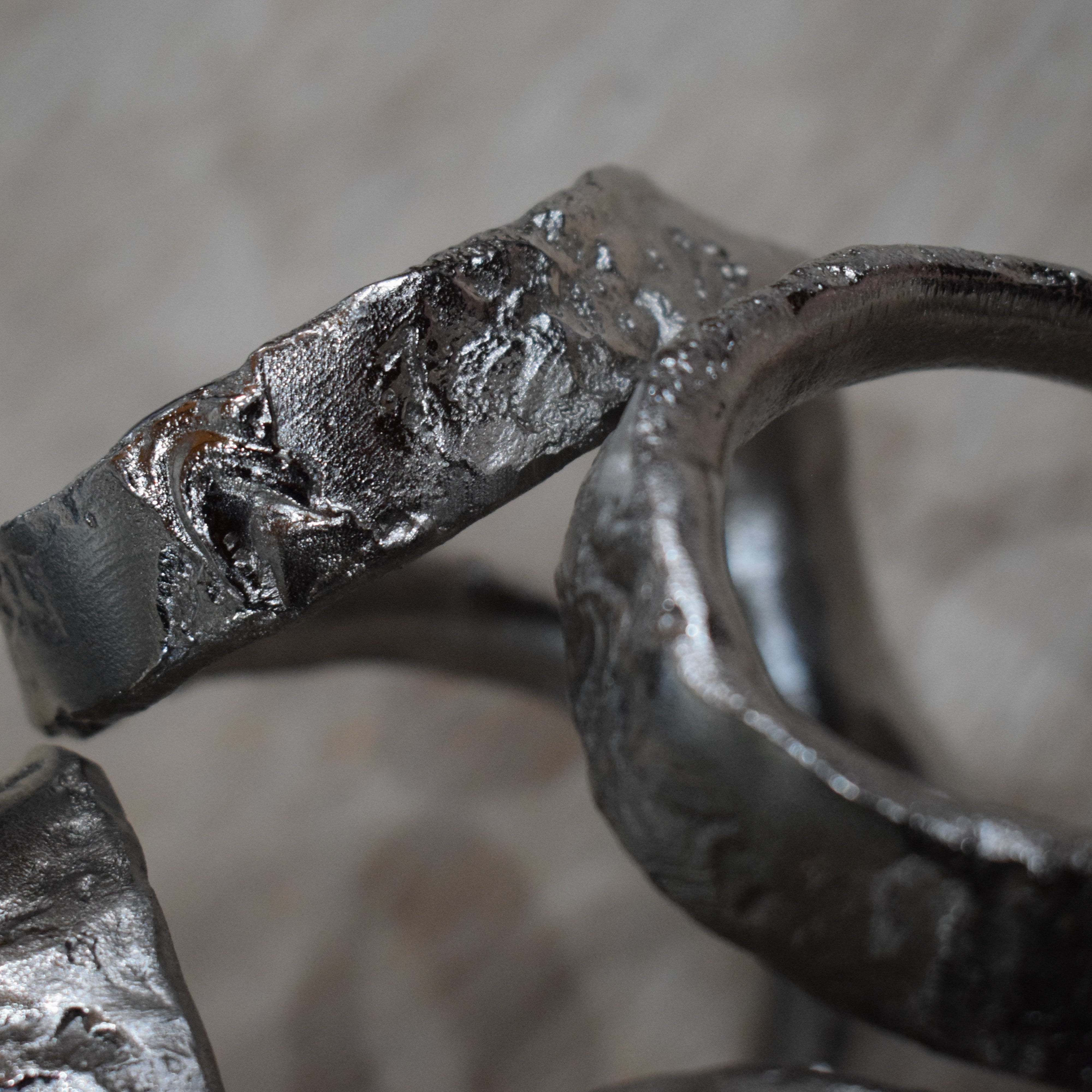 Silver Decorative Sphere Sculpture